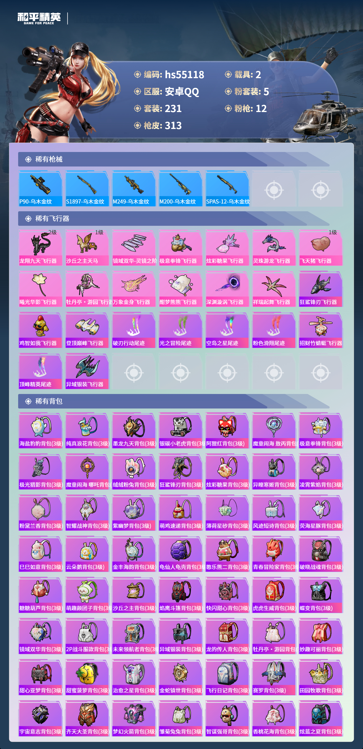 HPSJ3453715和平精英账号详情图11