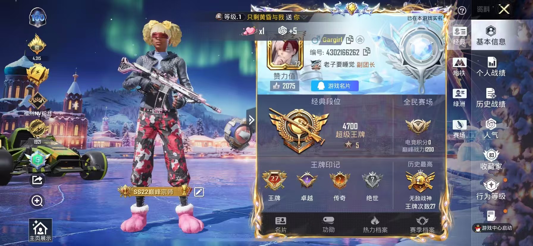 HPSJ3453697和平精英账号详情图4