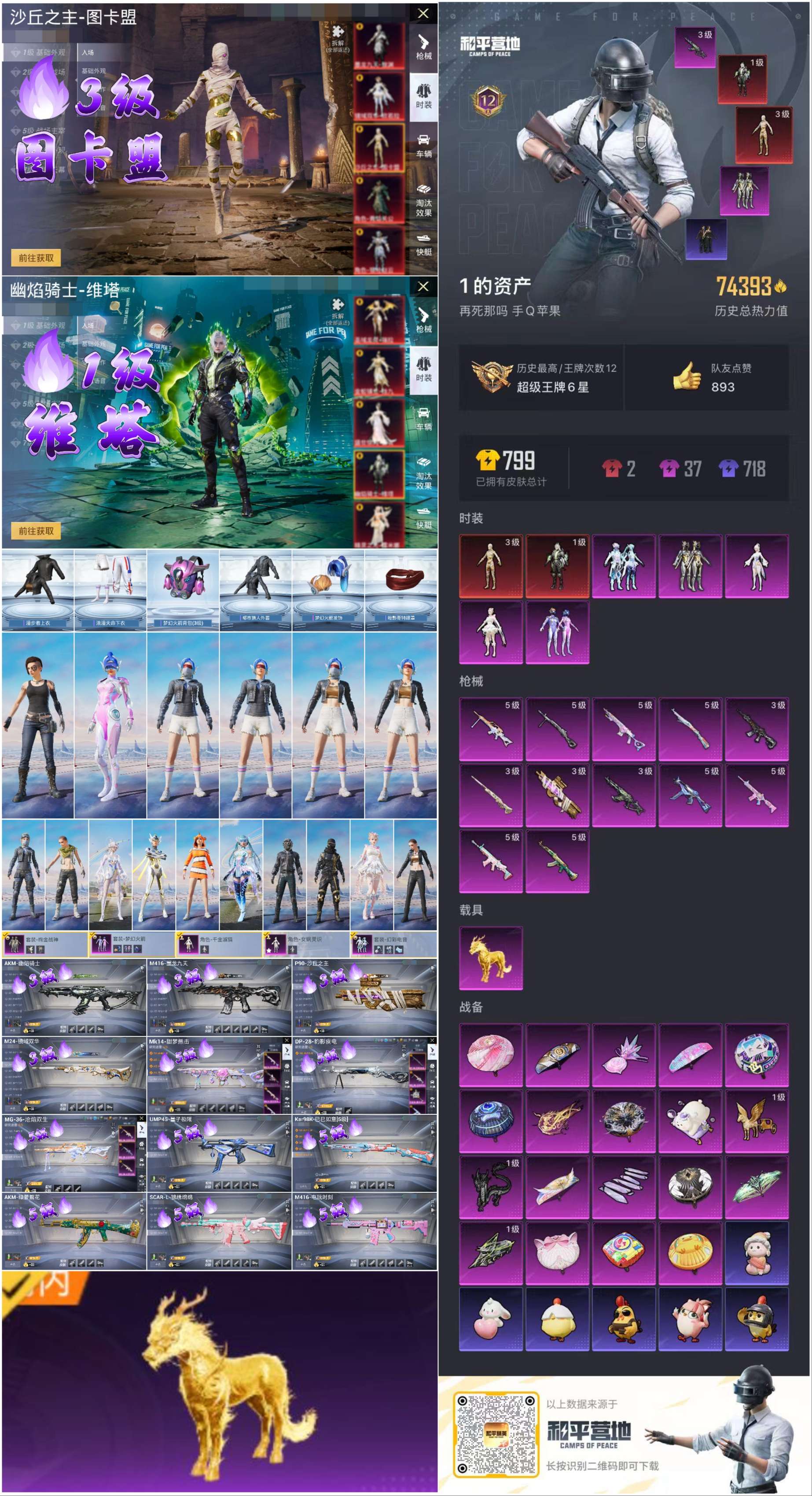 HPSJ3453658和平精英账号详情图4