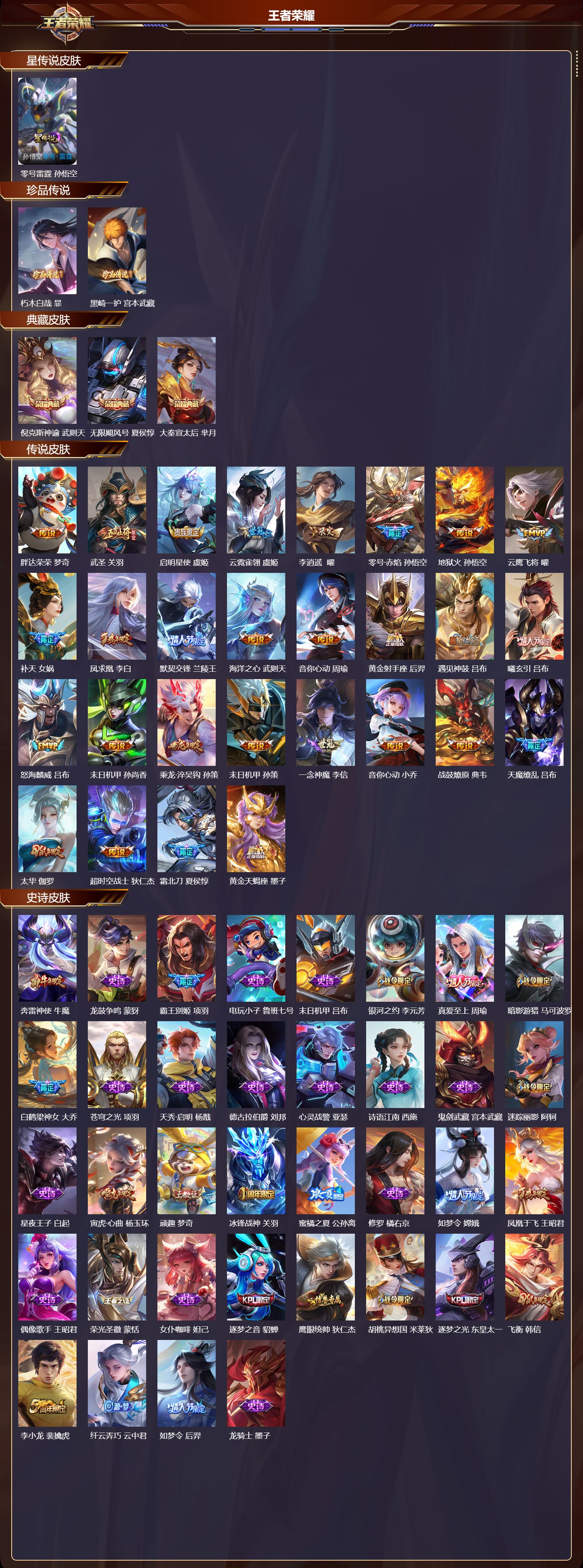 WZQM3475001王者荣耀账号详情图3