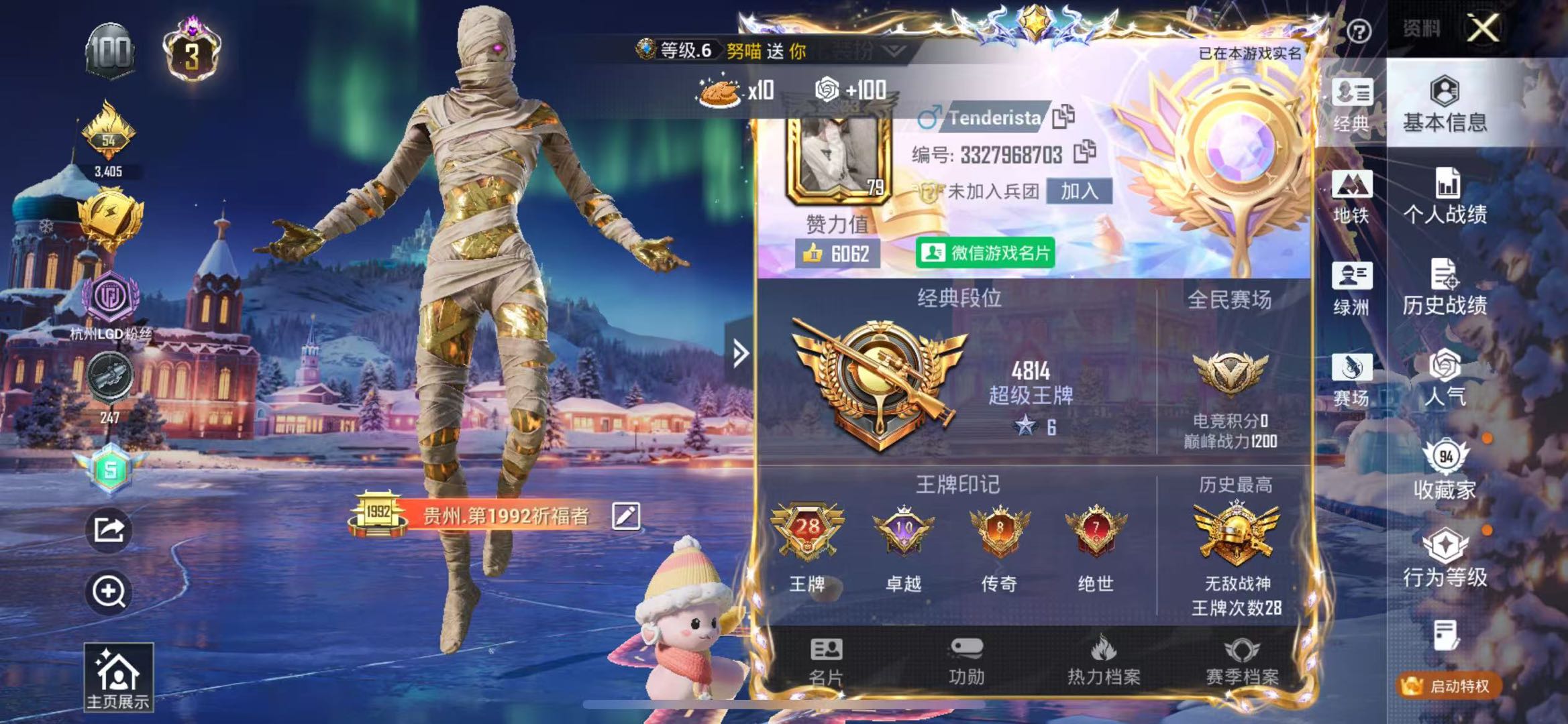 HPSJ3450382和平精英账号详情图2