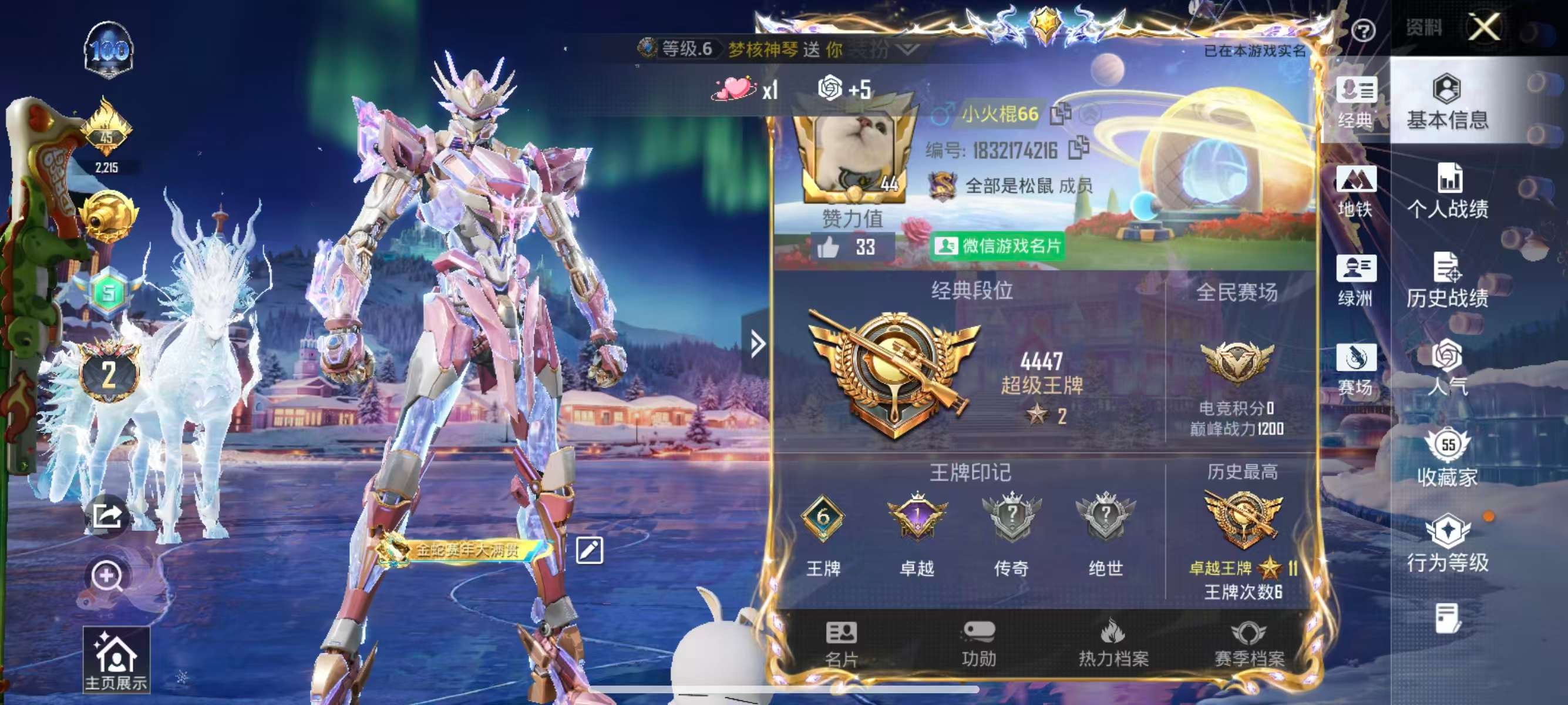 HPSJ3450317和平精英账号详情图2