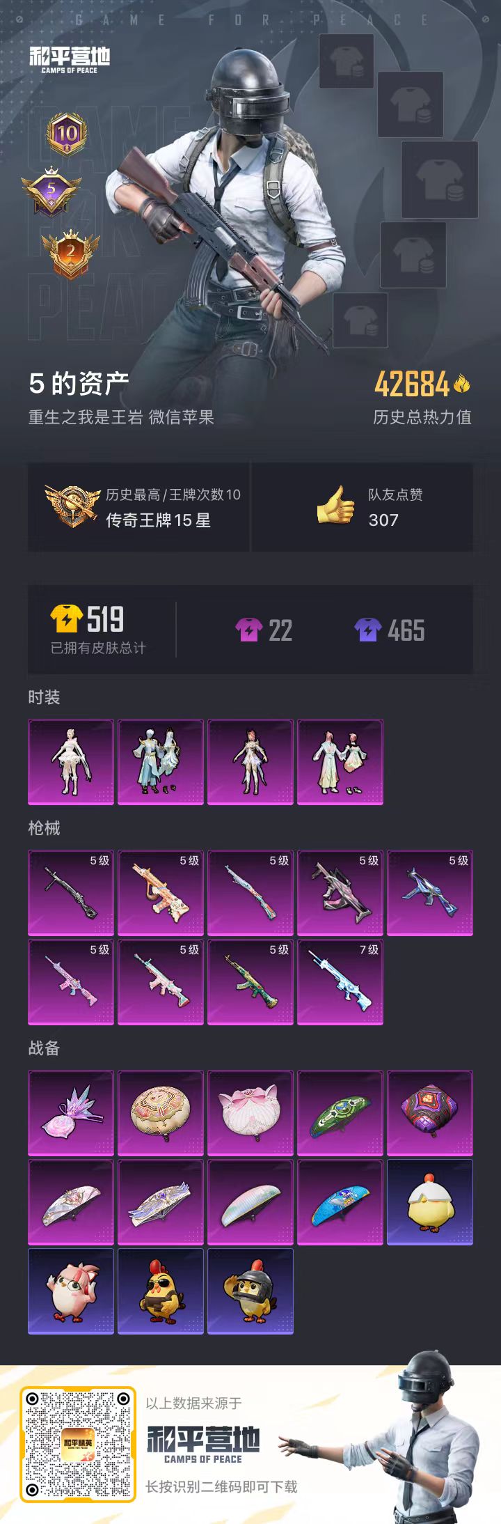 HPSJ3450352和平精英账号详情图4