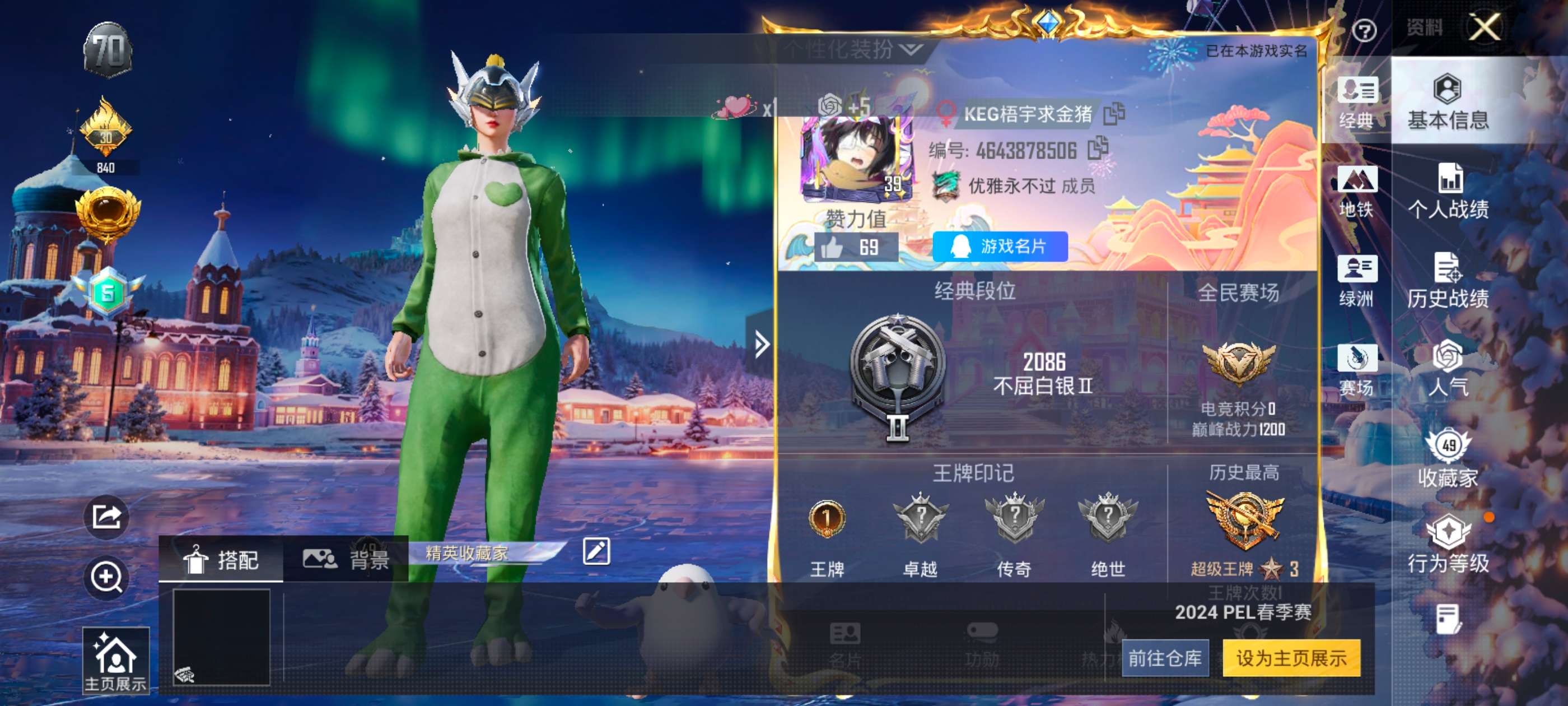 HPSJ3453670和平精英账号详情图3