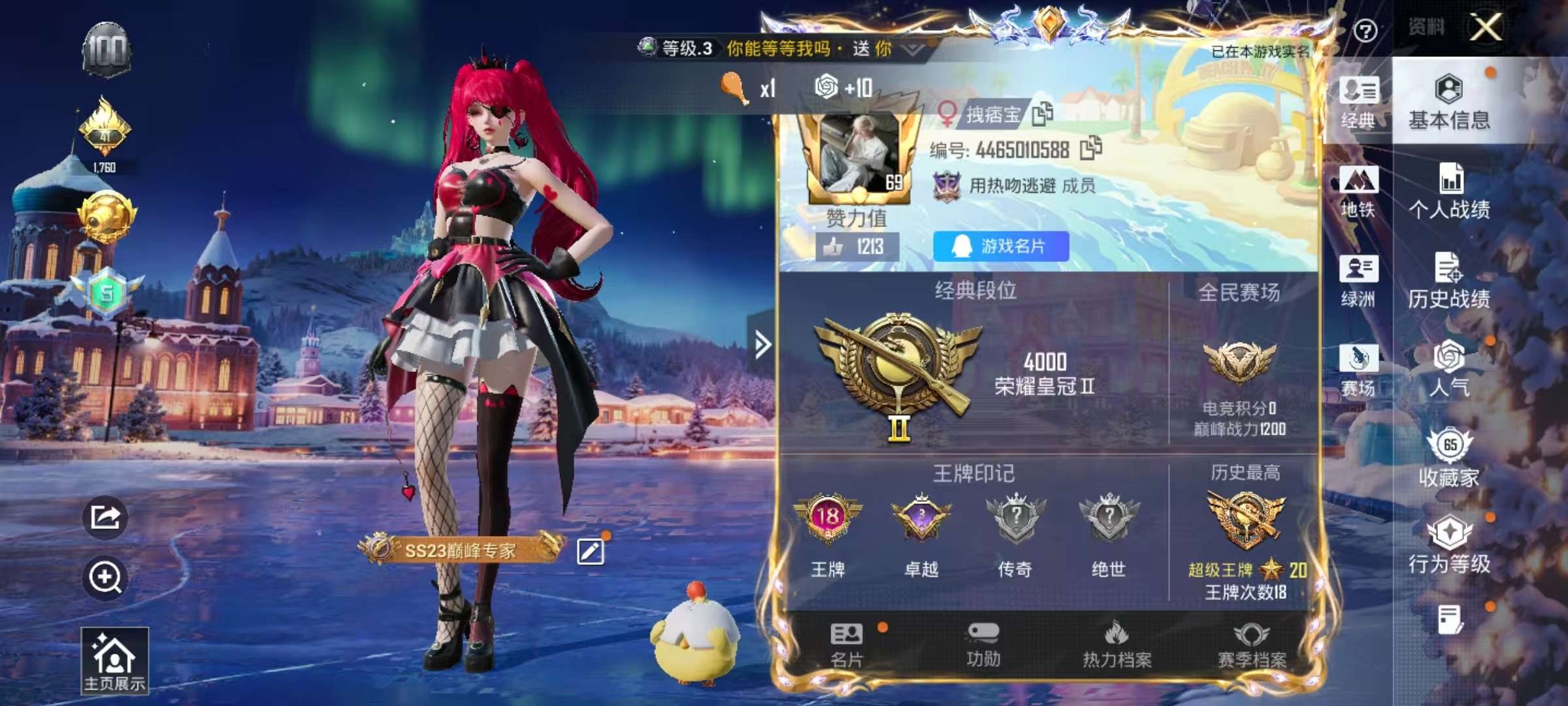 HPSJ3453717和平精英账号详情图4