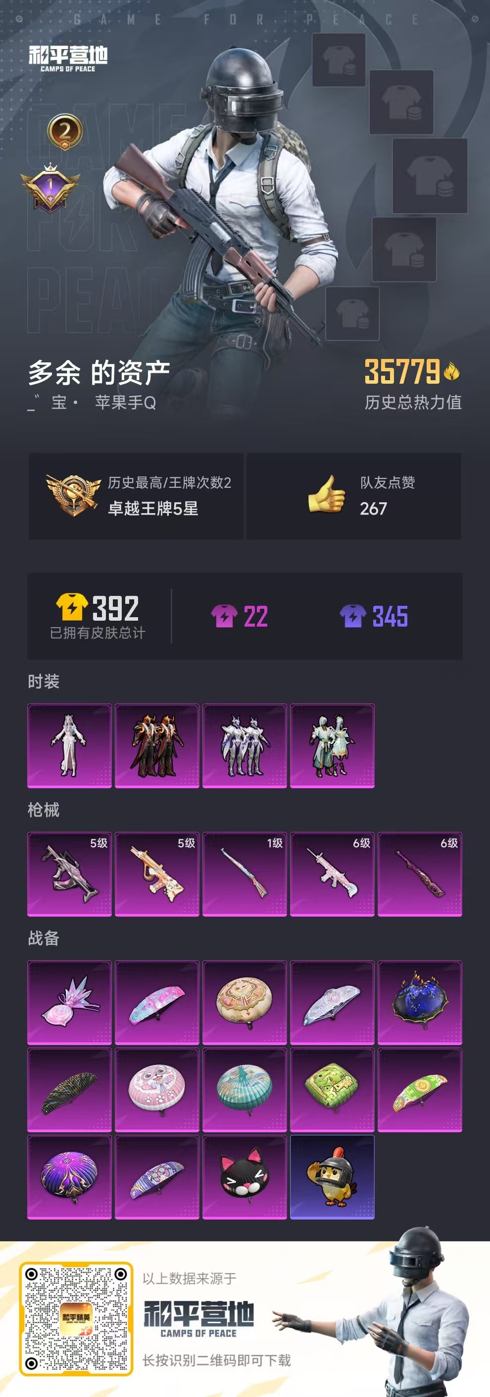 HPSJ3450313和平精英账号详情图3 HPSJ3450313和平精英账号详情图3