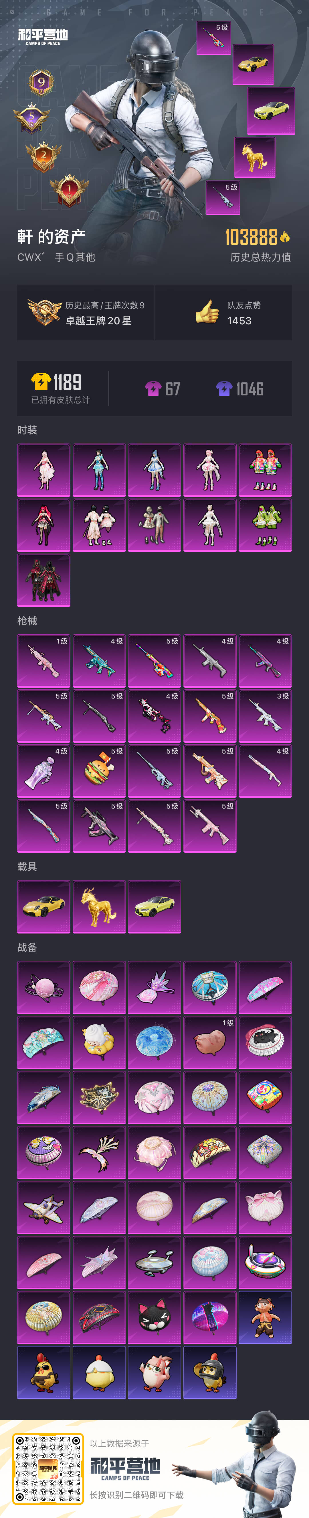 HPSJ3453667和平精英账号详情图4