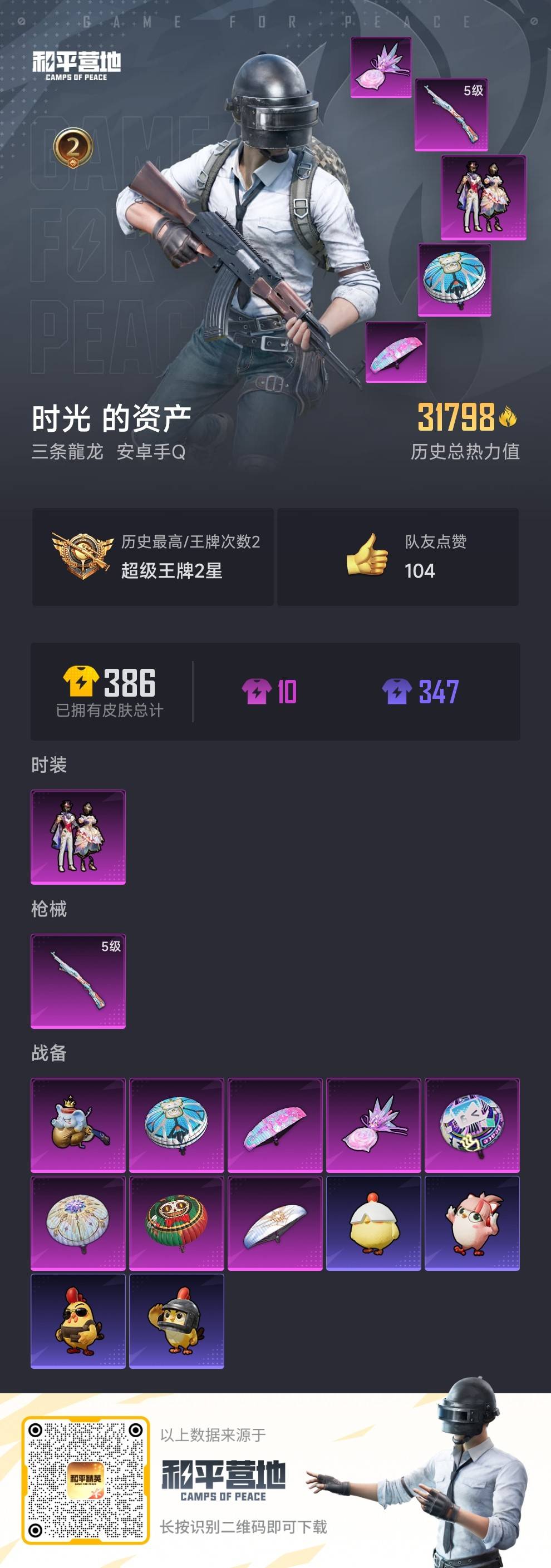 HPSJ3454897和平精英账号详情图3