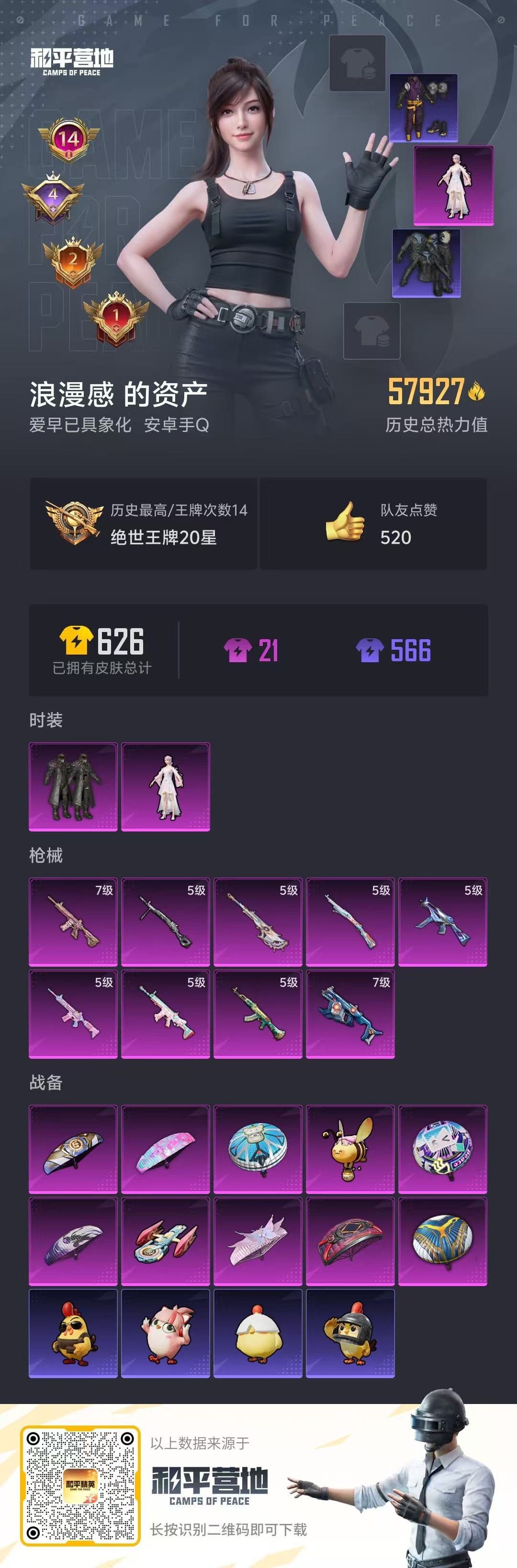 HPSJ3454902和平精英账号详情图4