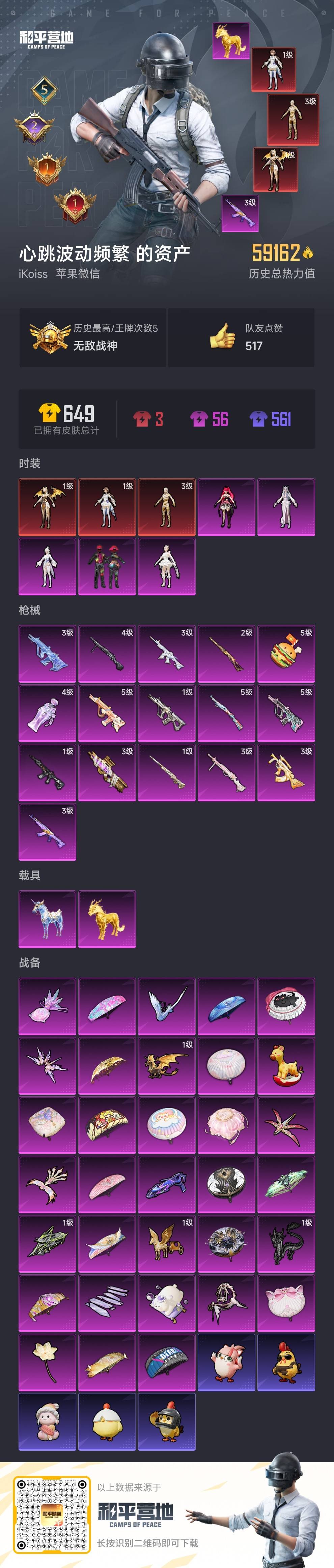 HPSJ3451732和平精英账号详情图4