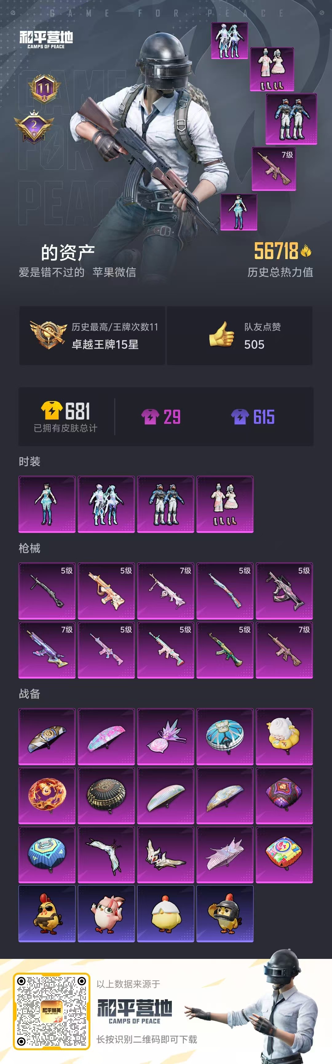 HPSJ3451737和平精英账号详情图2