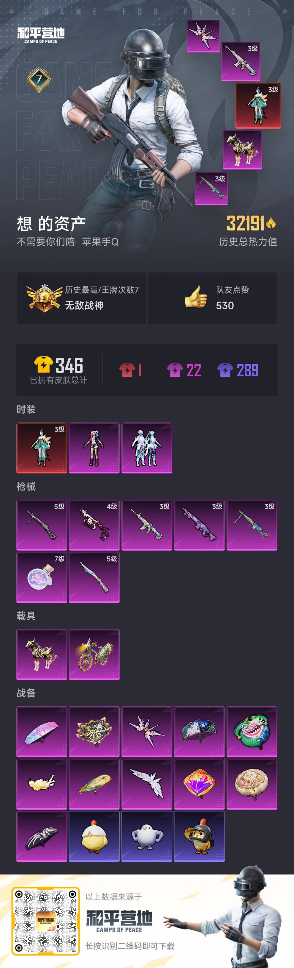 HPSJ3454910和平精英账号详情图4