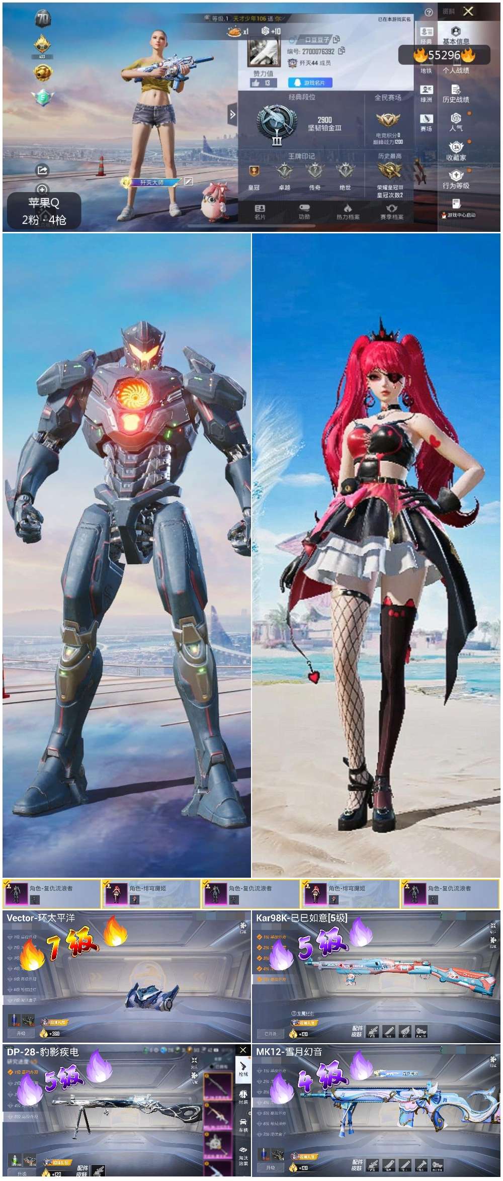 HPSJ3454894和平精英账号详情图2