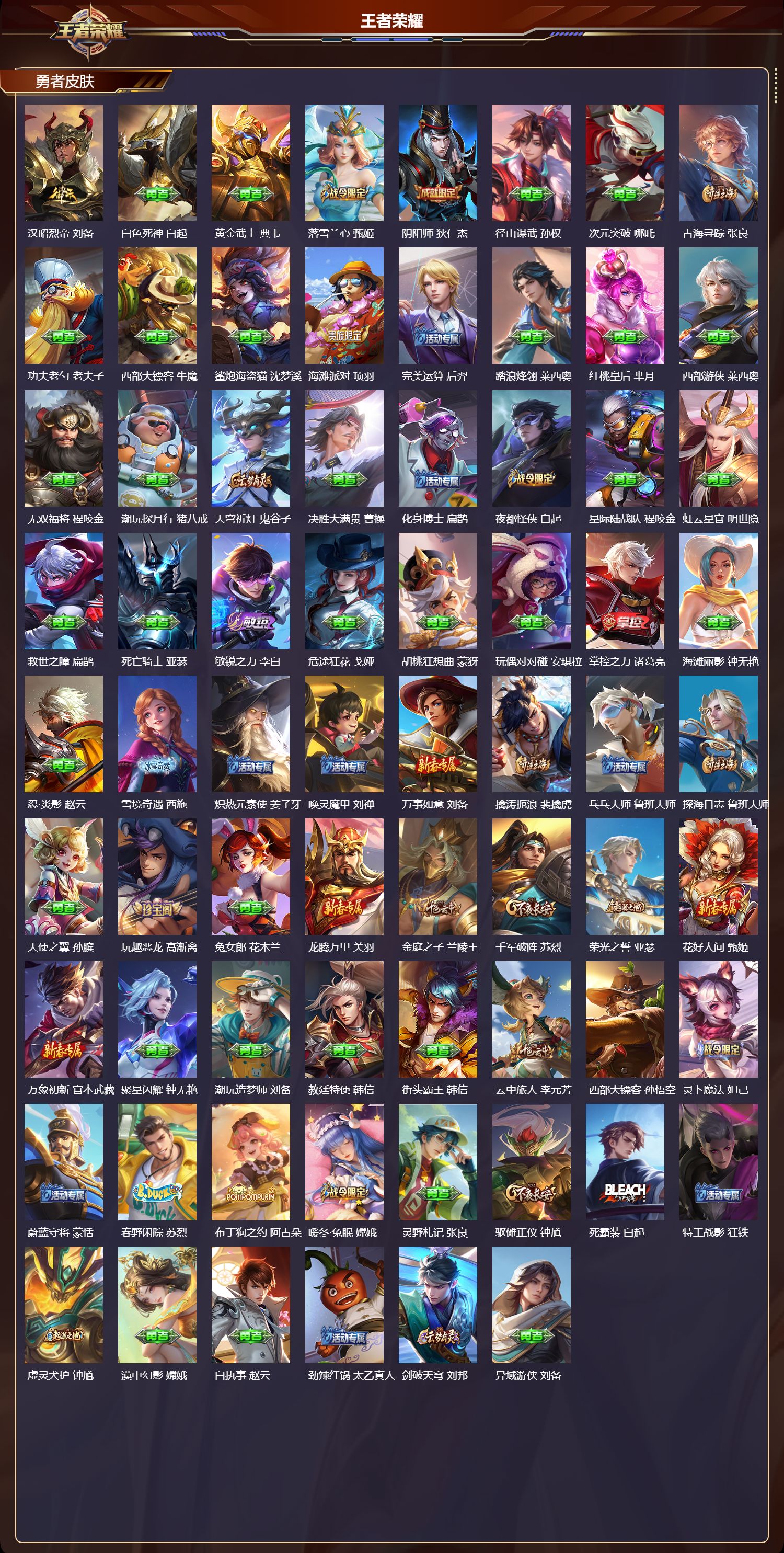 WZMK3476647王者荣耀账号详情图3