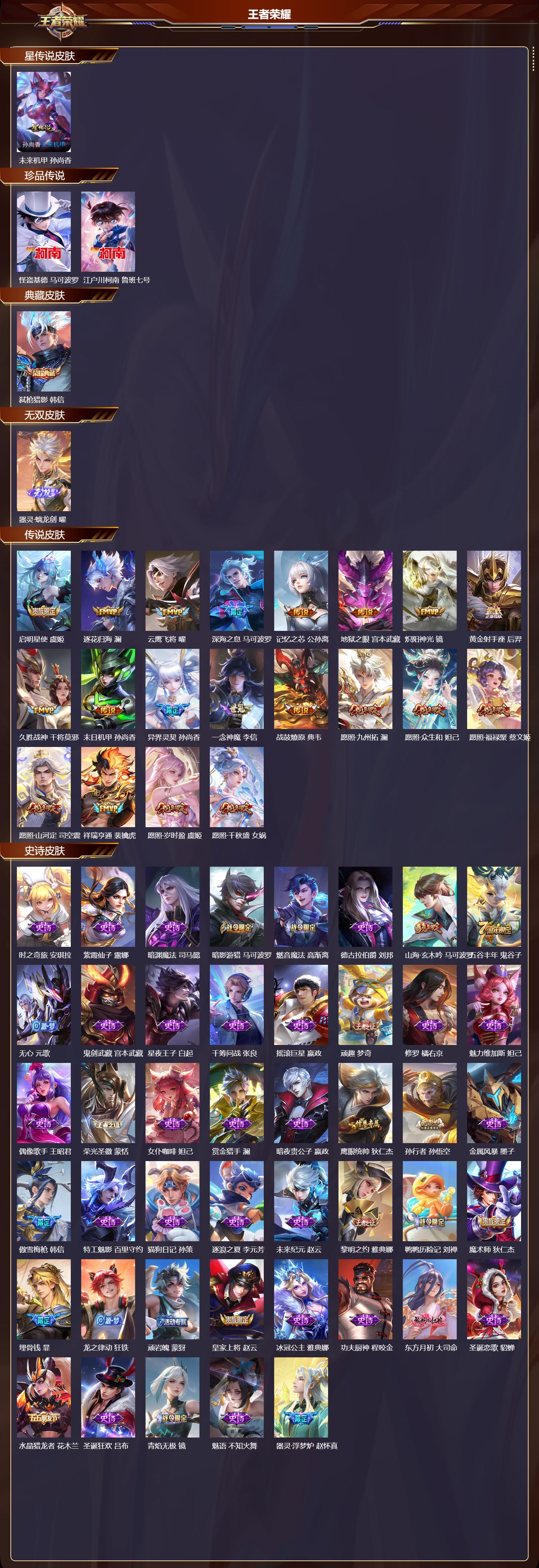 WZMK3476623王者荣耀账号详情图2 WZMK3476623王者荣耀账号详情图2