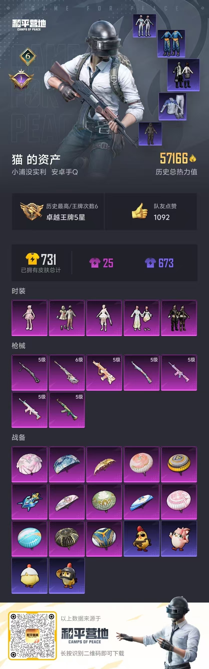 HPSJ3454944和平精英账号详情图3