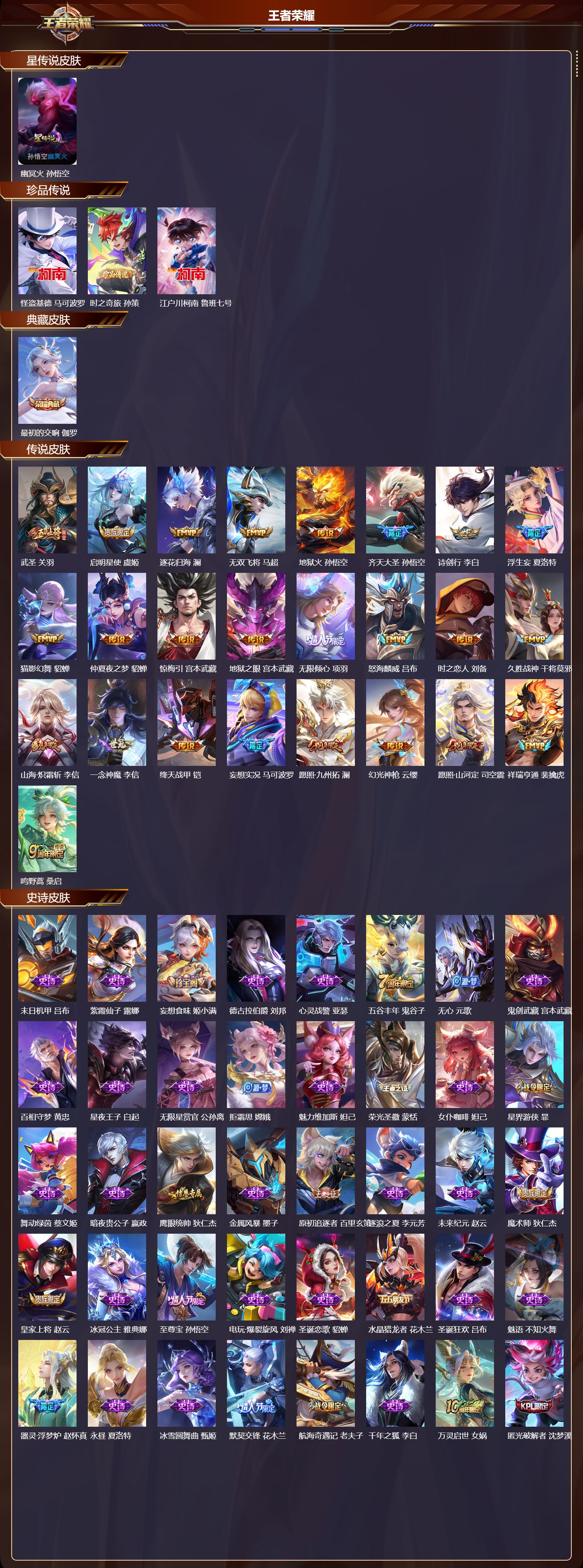 WZQM3476616王者荣耀账号详情图3