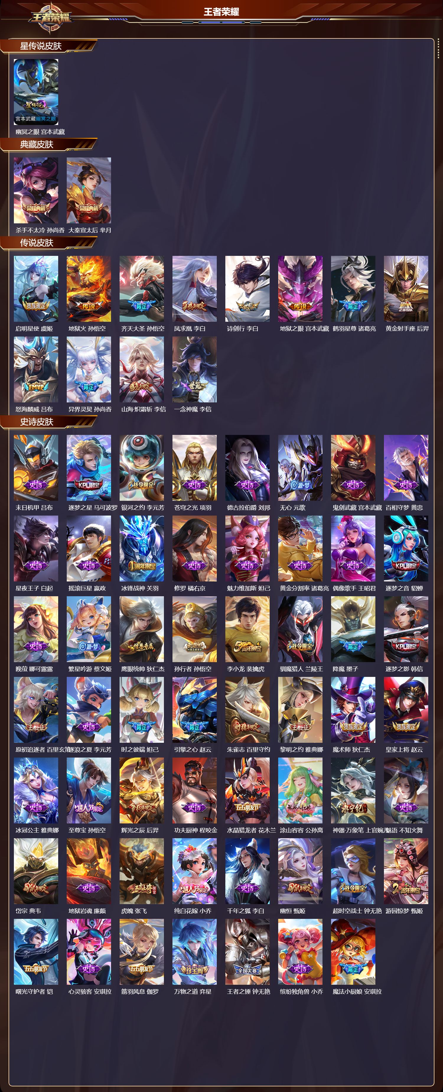 WZQM3476635王者荣耀账号详情图3