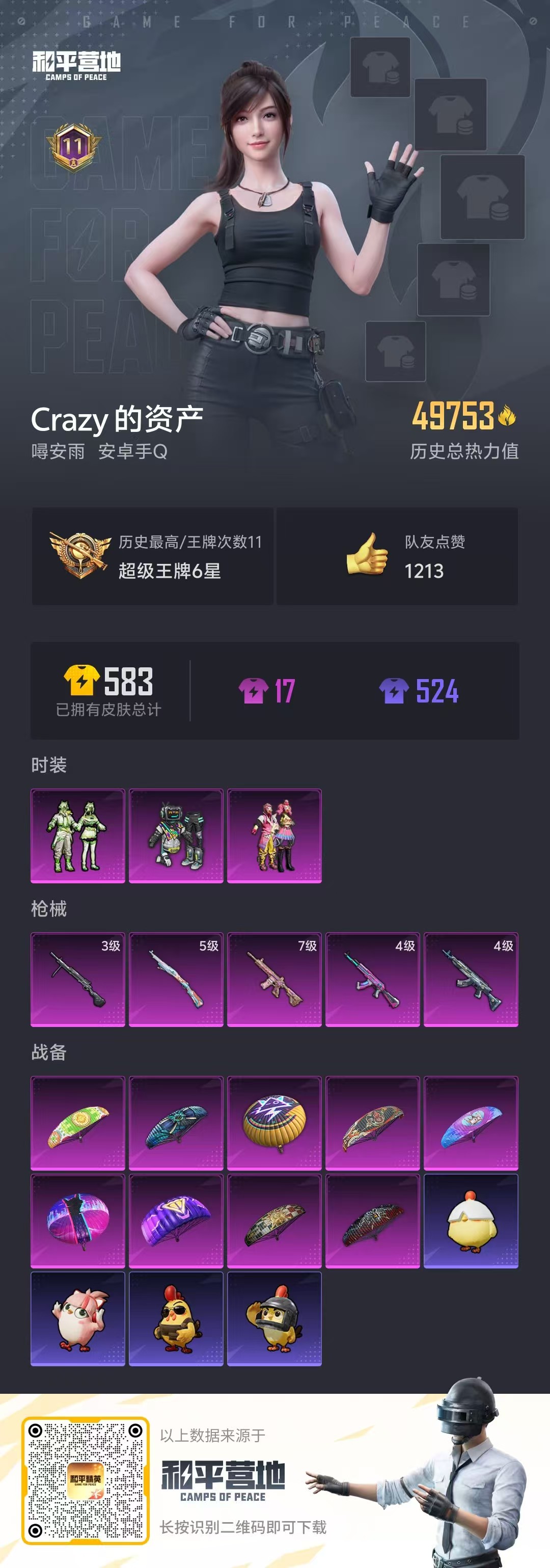 HPSJ3454868和平精英账号详情图3