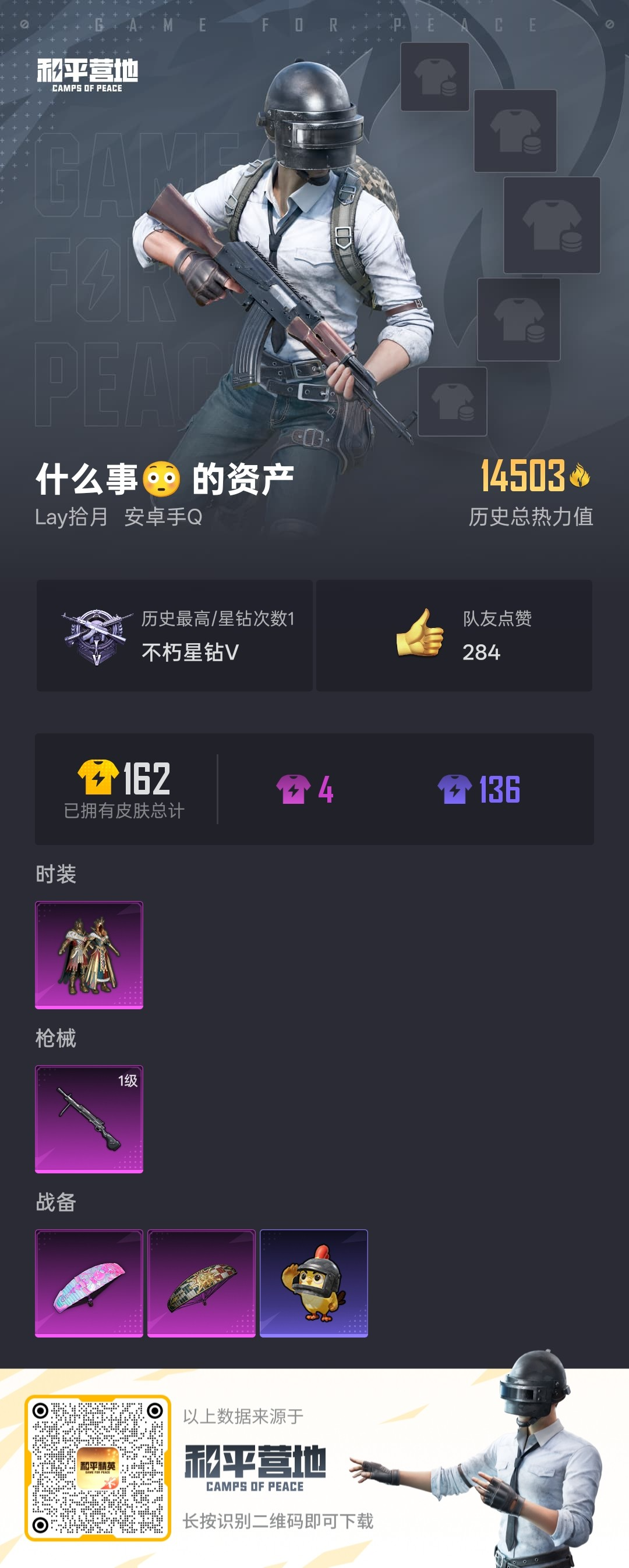 HPSJ3454935和平精英账号详情图3