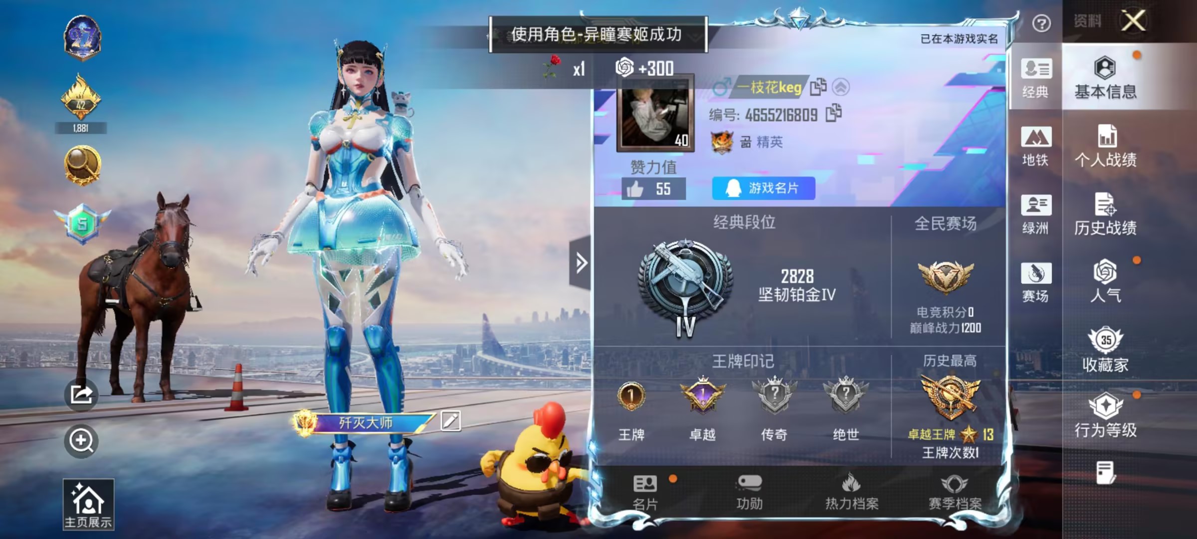 HPSJ3452085和平精英账号详情图2