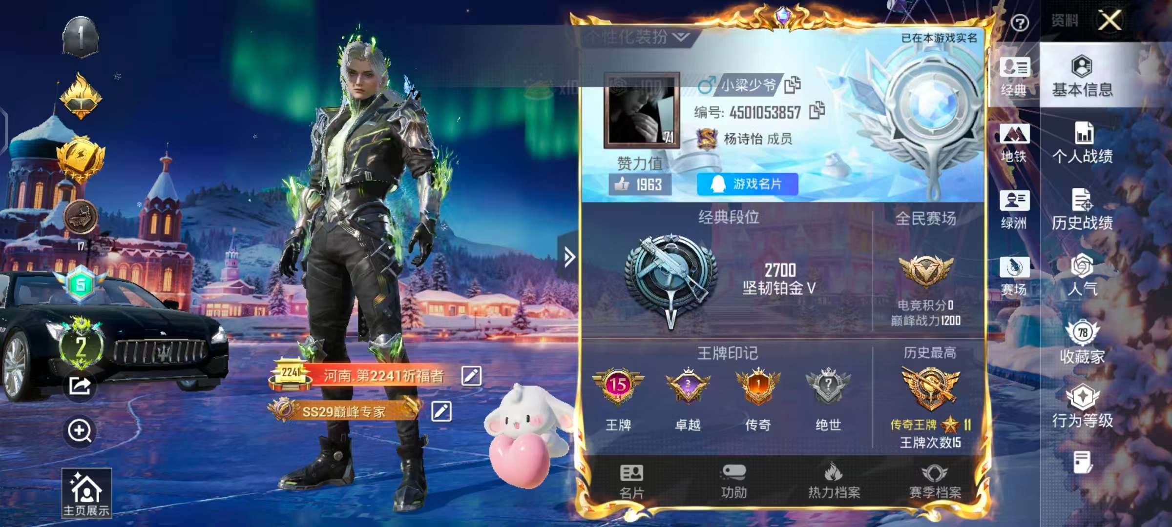 HPSJ3454936和平精英账号详情图2