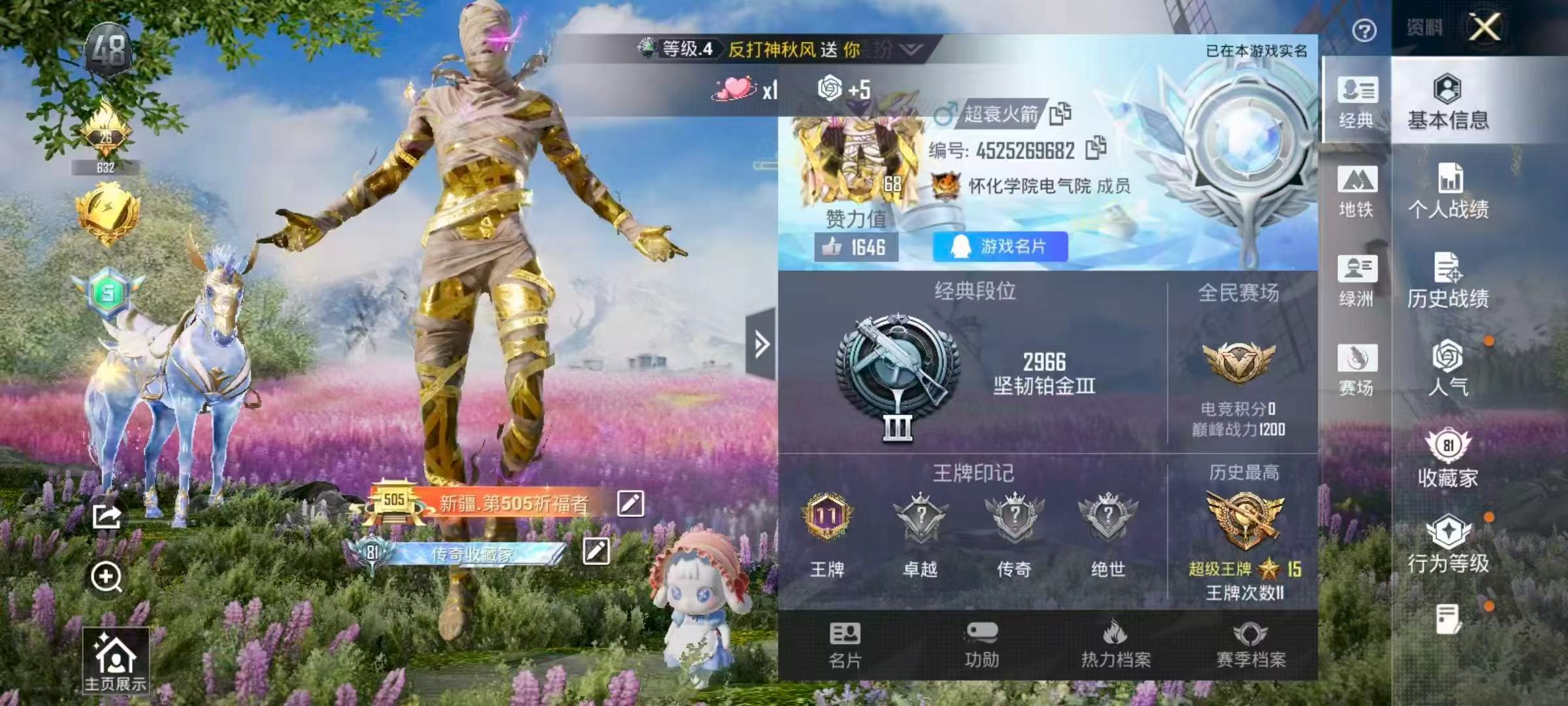 HPSJ3454920和平精英账号详情图2