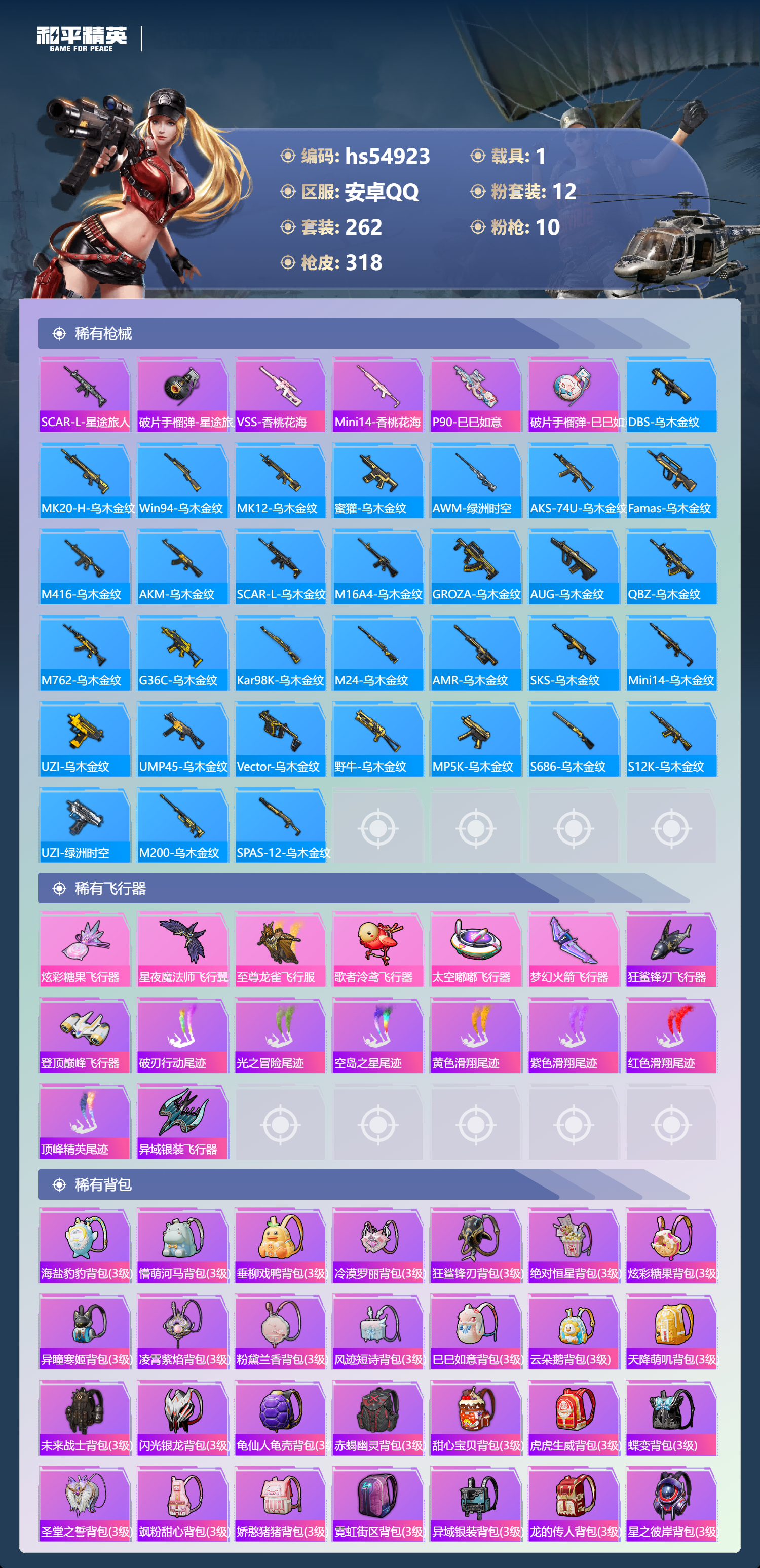 HPSJ3451713和平精英账号详情图12