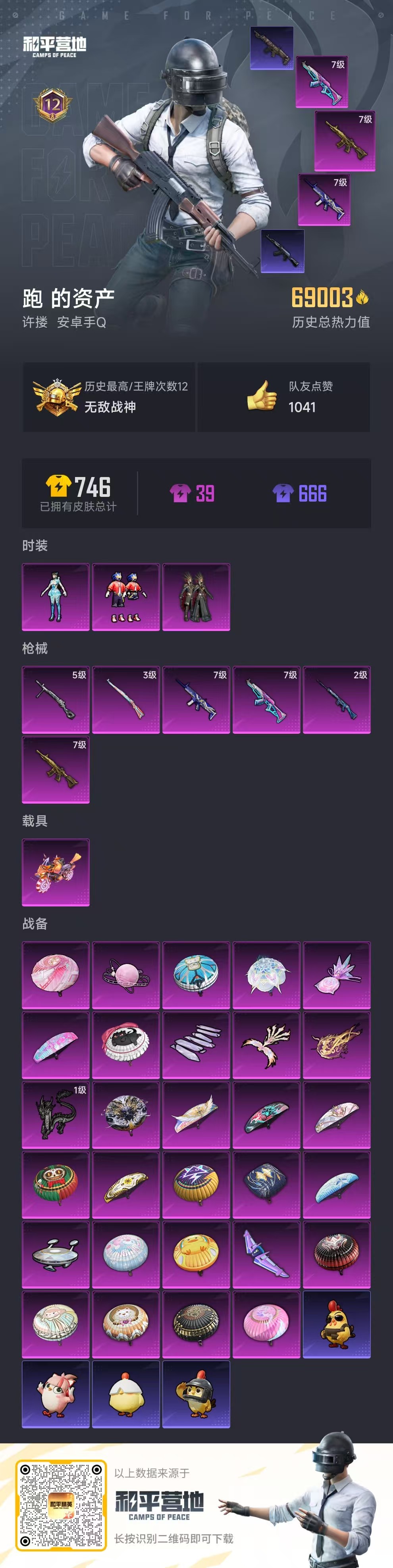 HPSJ3454905和平精英账号详情图3