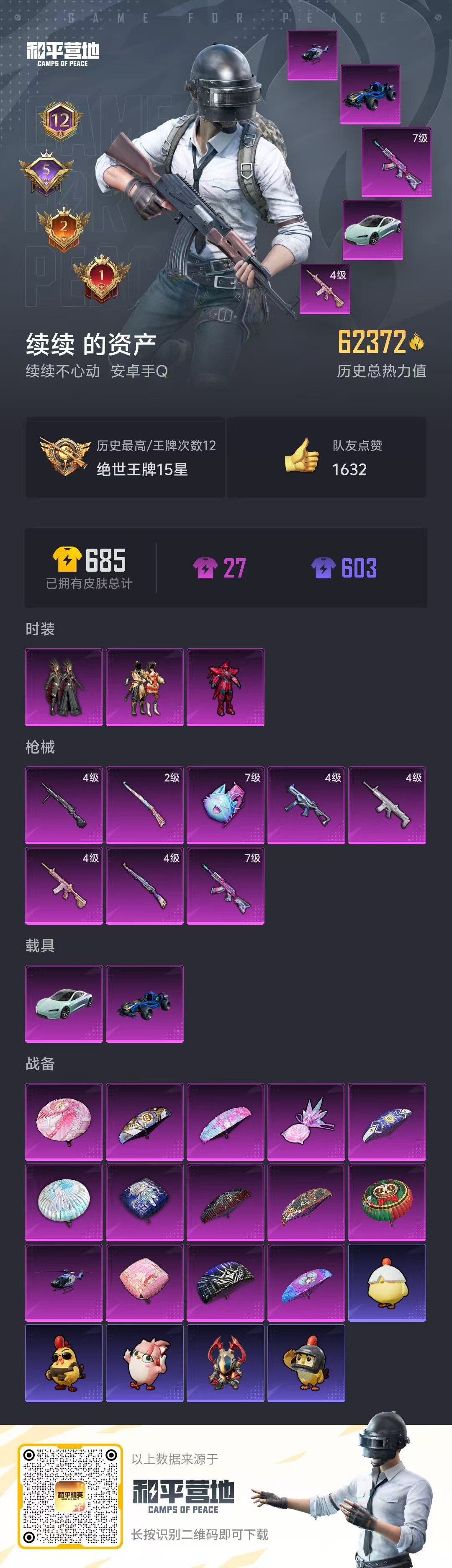 HPSJ3452632和平精英账号详情图4