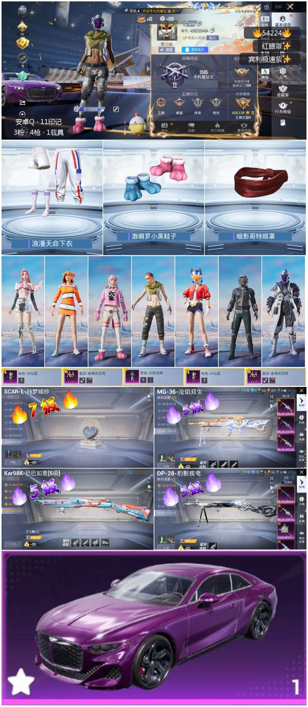 HPSJ3452621和平精英账号详情图2