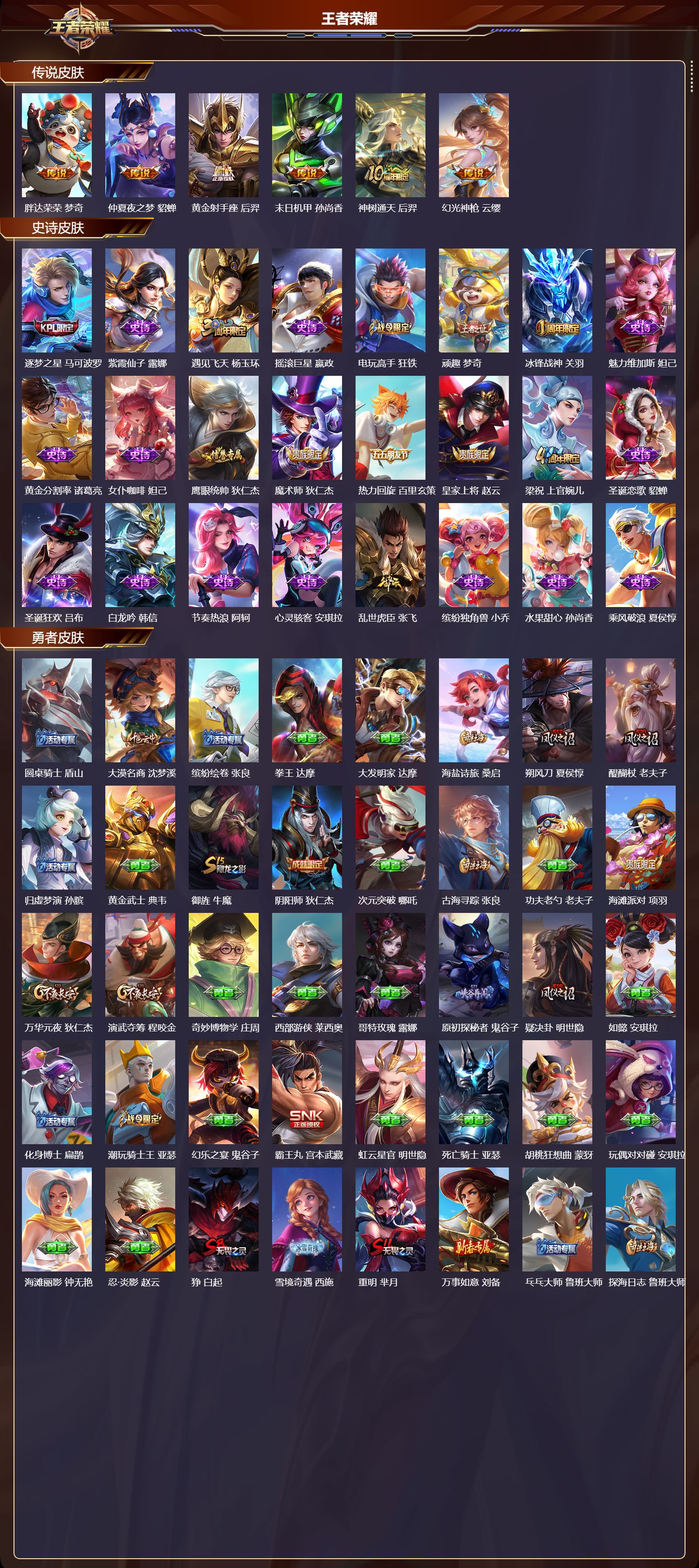 WZMK3479195王者荣耀账号详情图2