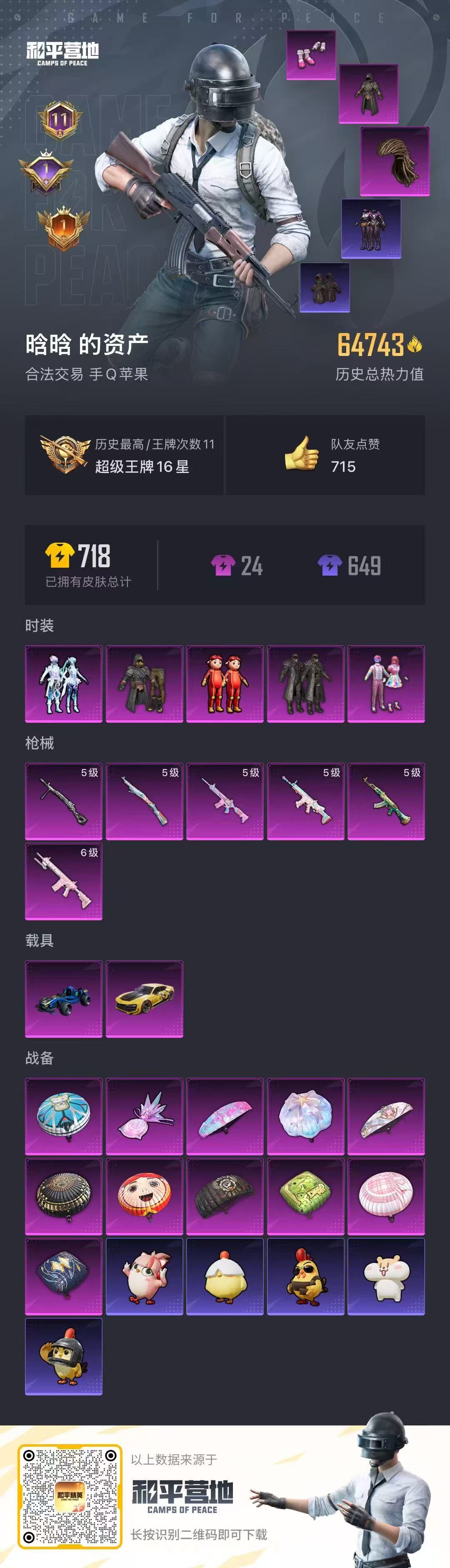 HPSJ40631和平精英账号详情图3