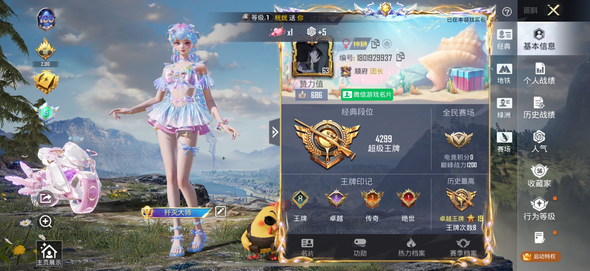 HPSJ3452716和平精英账号详情图2