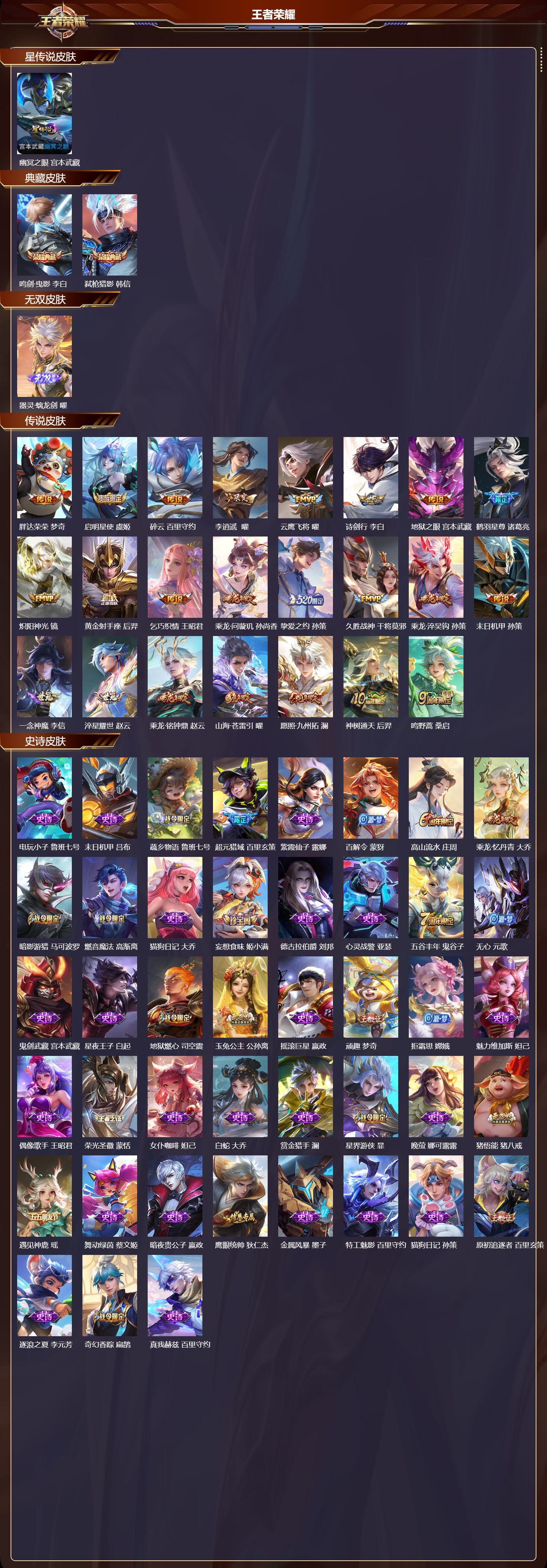 WZQM3479203王者荣耀账号详情图3 WZQM3479203王者荣耀账号详情图3