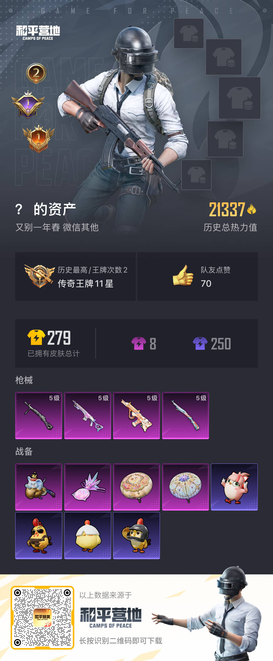 HPSJ3452655和平精英账号详情图4