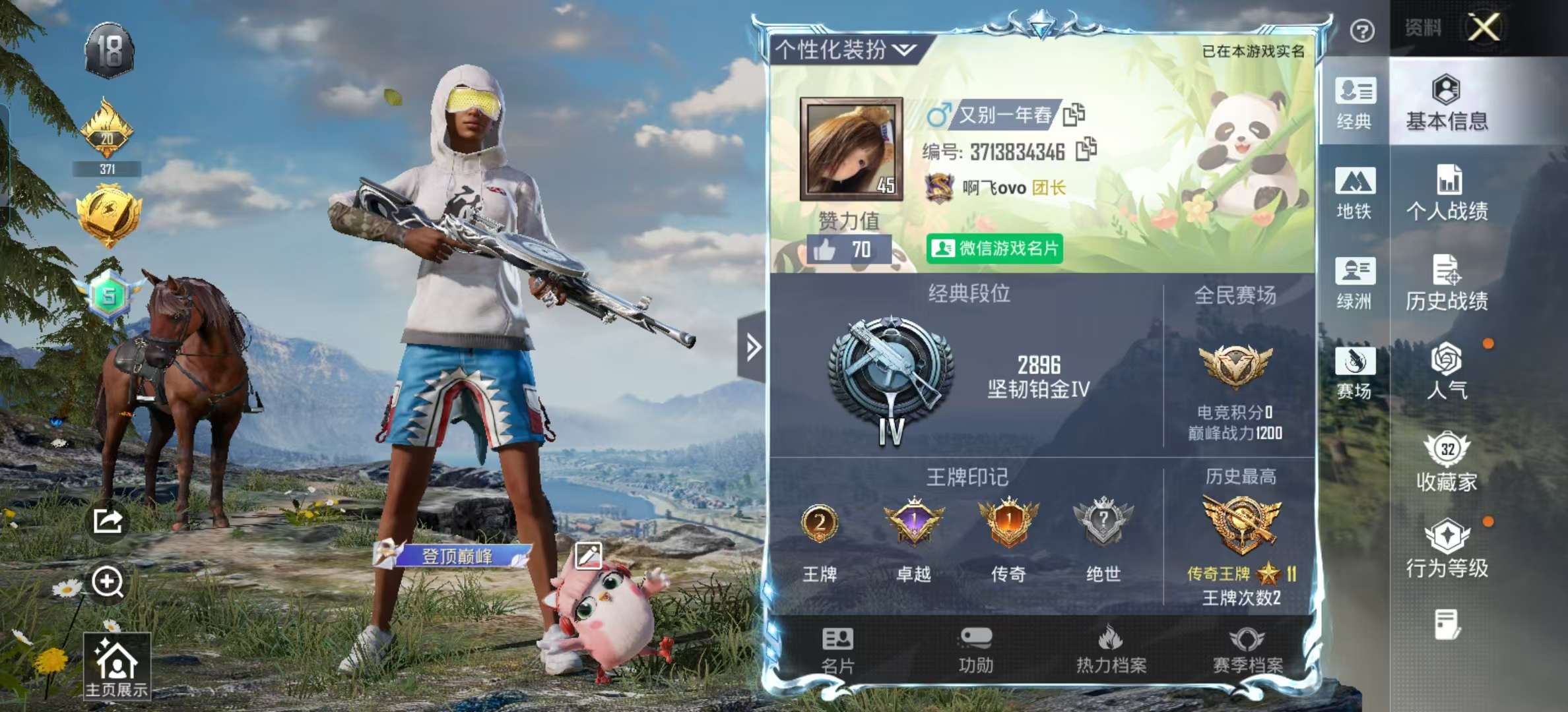 HPSJ3452655和平精英账号详情图3