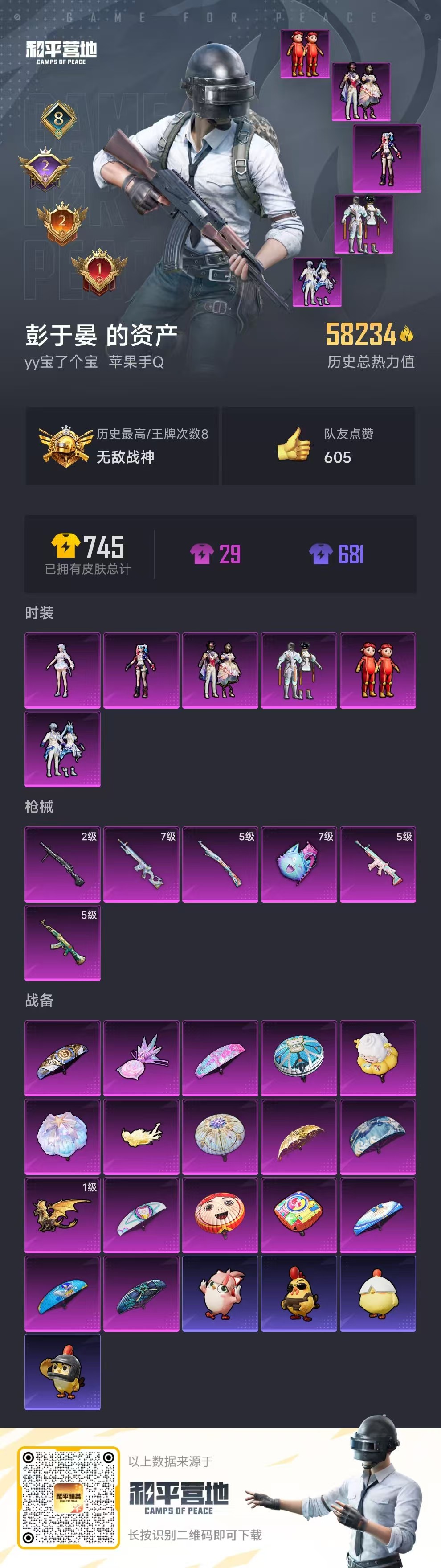 HPSJ3452627和平精英账号详情图4