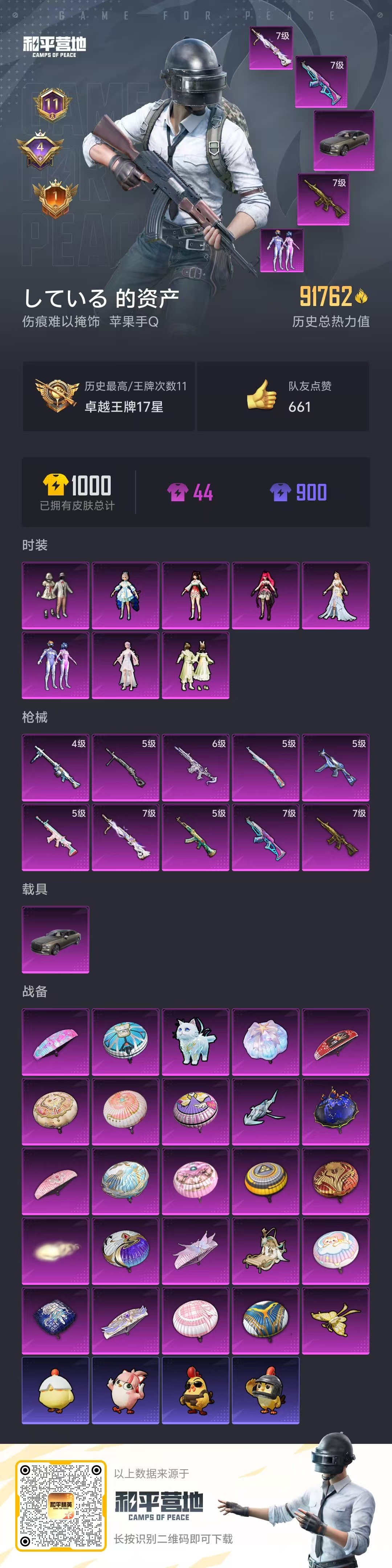 HPSJ3452705和平精英账号详情图2