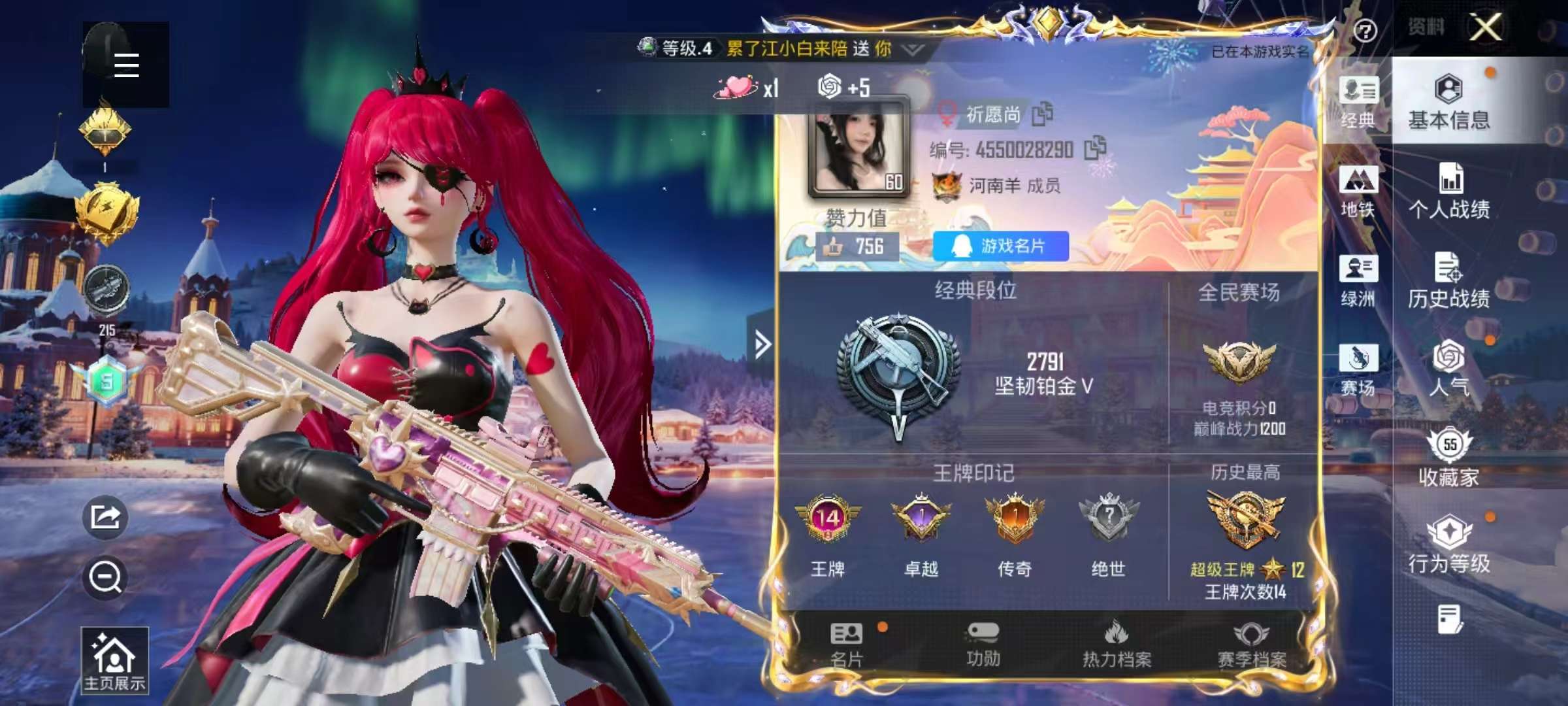 HPSJ40603和平精英账号详情图2