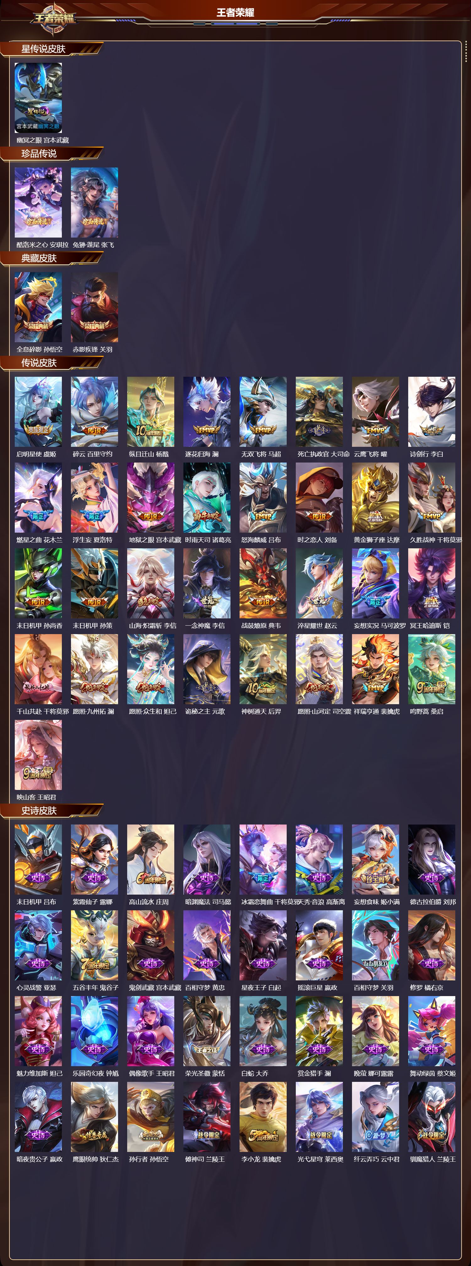 WZQM3479184王者荣耀账号详情图3