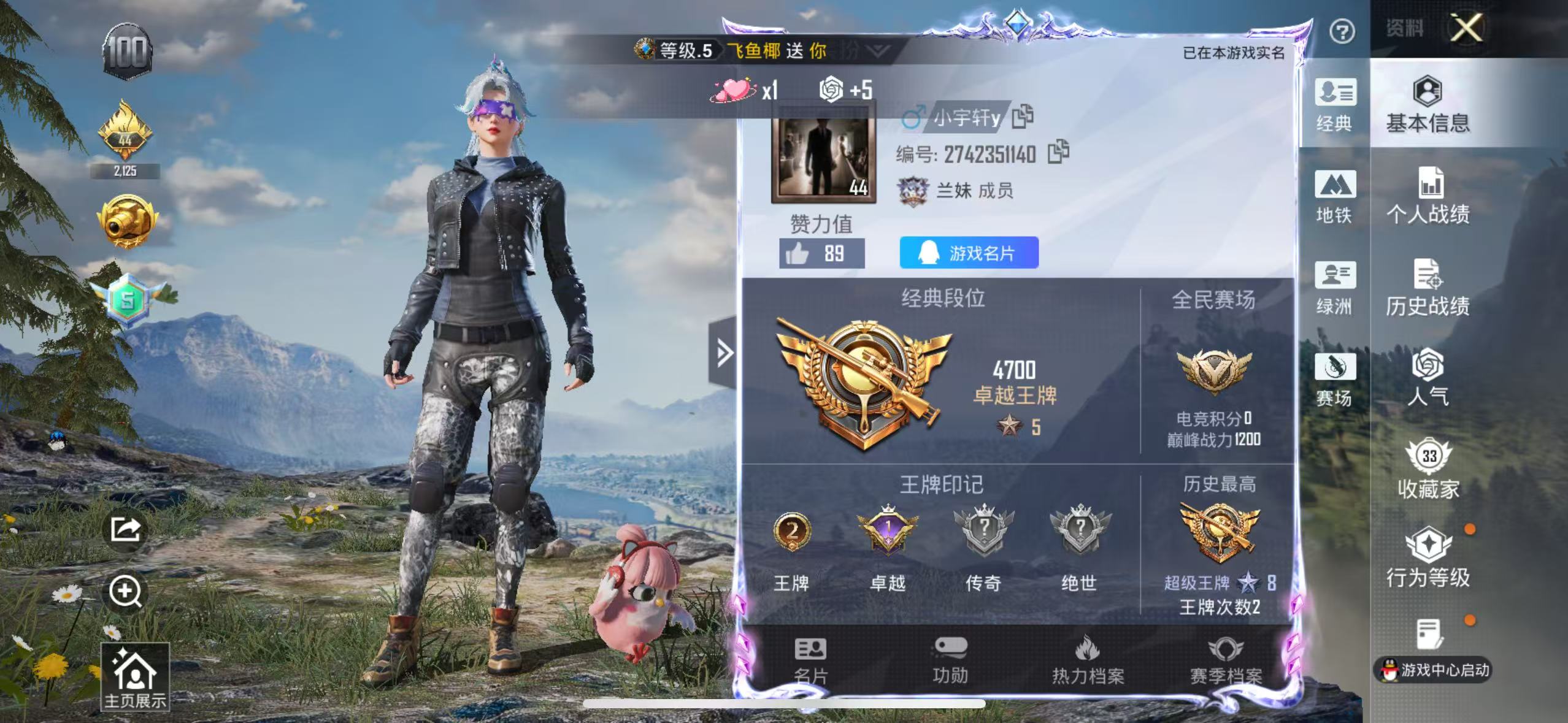 HPSJ3452683和平精英账号详情图3