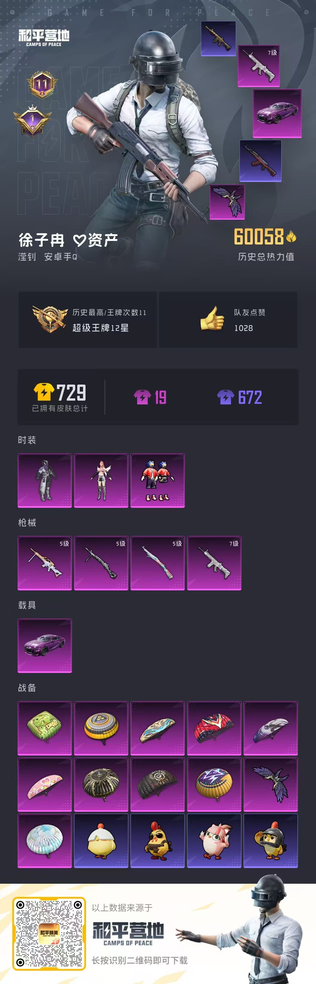 HPSJ3452621和平精英账号详情图4