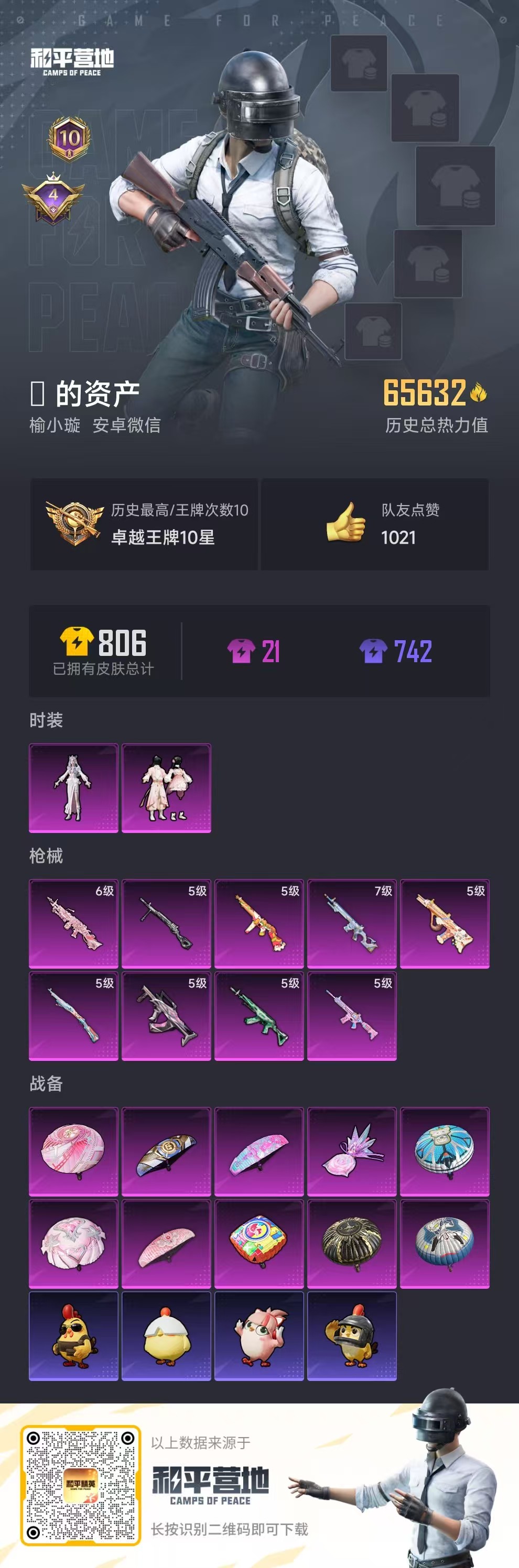 HPSJ3452623和平精英账号详情图4 HPSJ3452623和平精英账号详情图4