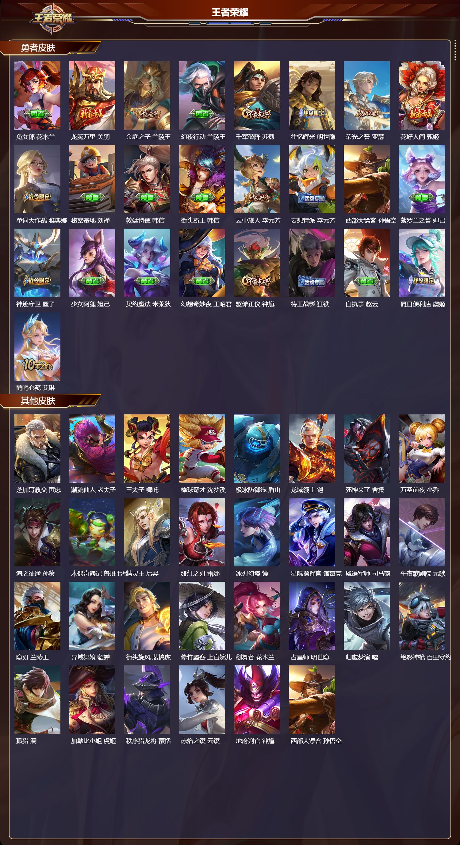 WZMK3479194王者荣耀账号详情图4