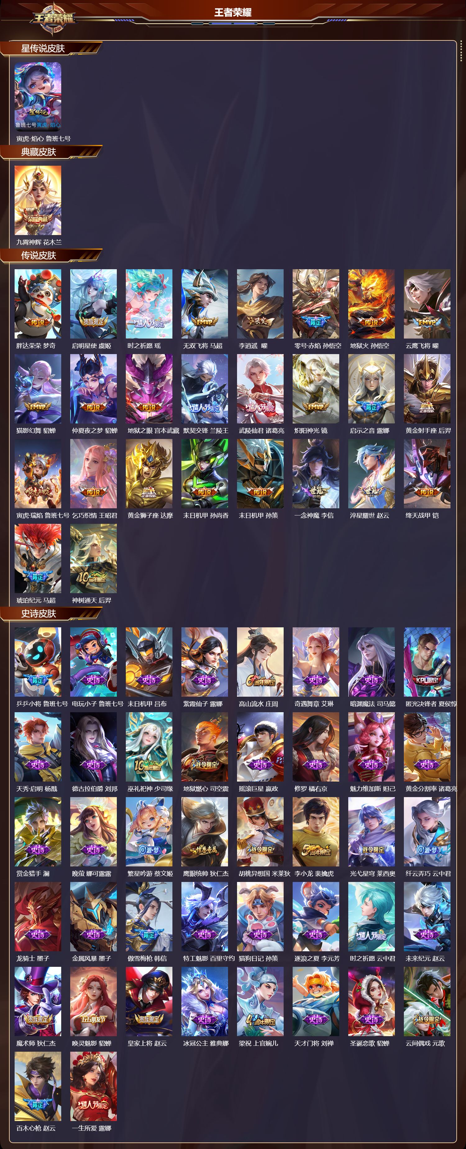 WZMK3479194王者荣耀账号详情图2