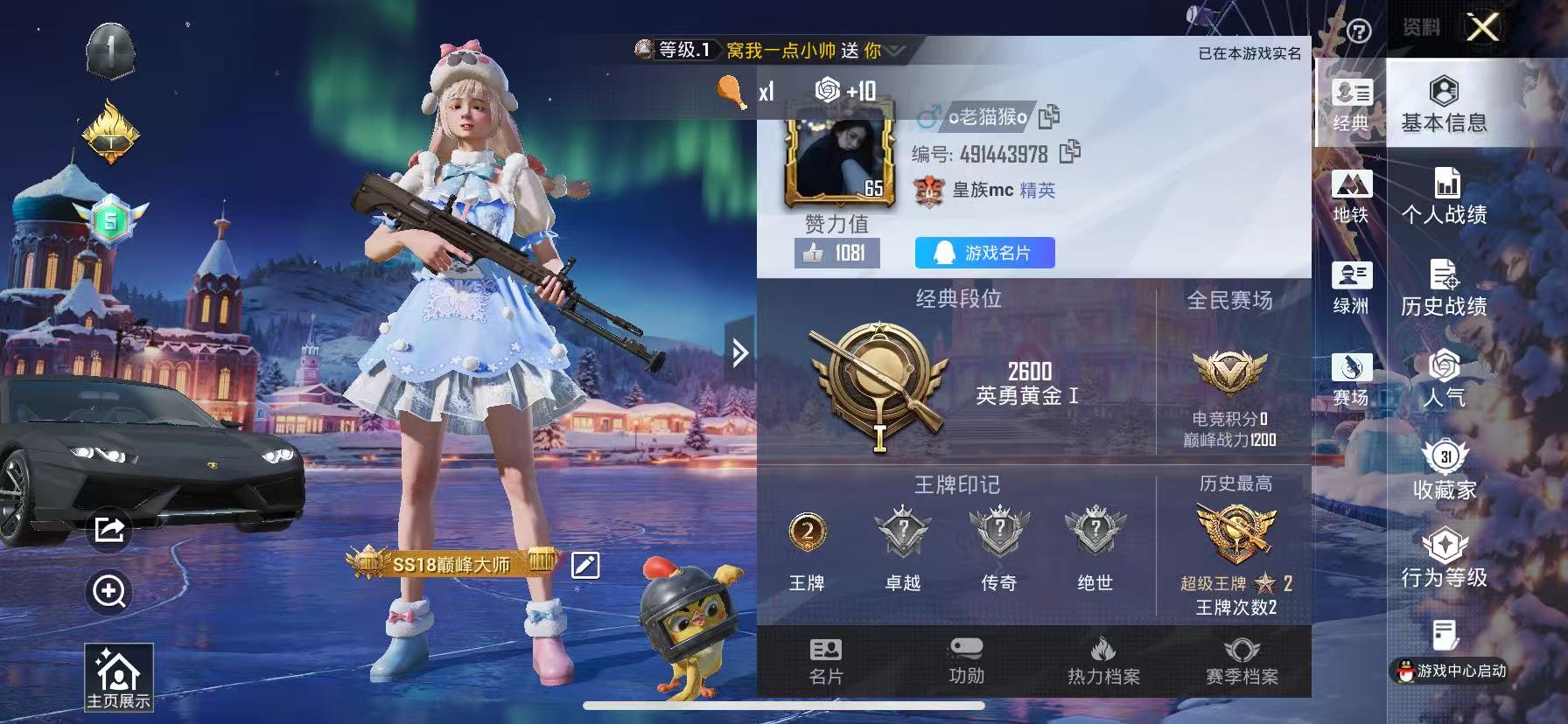 HPSJ40596和平精英账号详情图3 HPSJ40596和平精英账号详情图3