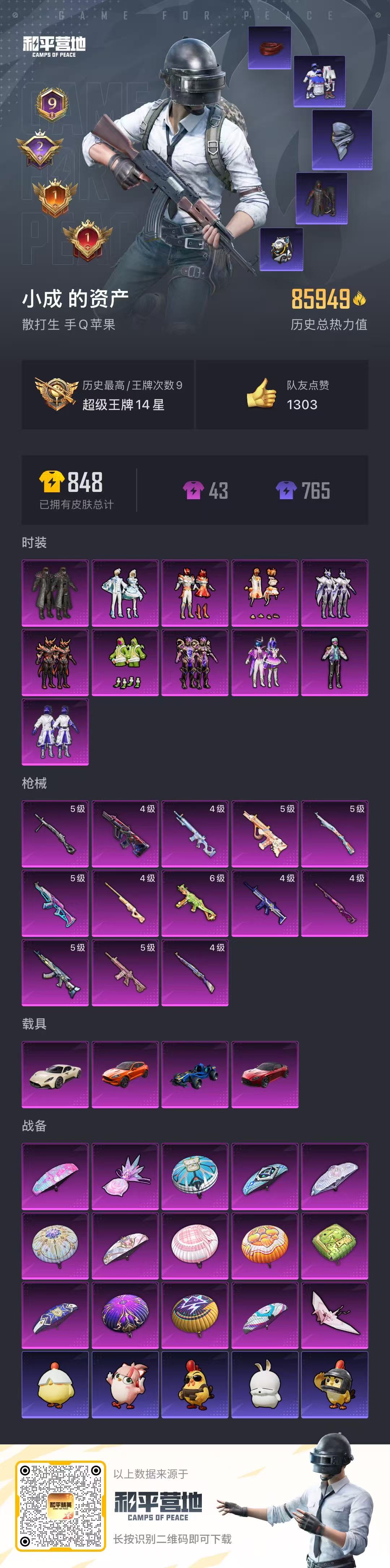 HPCMW3453286和平精英账号详情图2