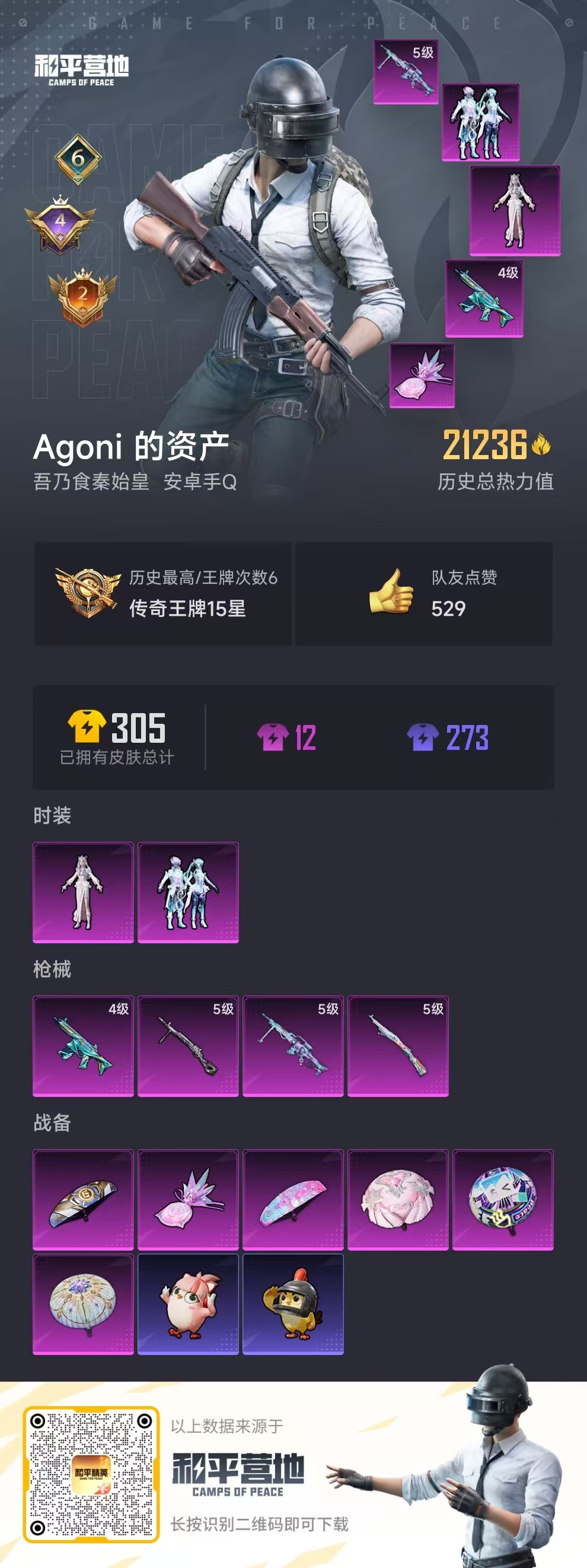 HPSJ3452666和平精英账号详情图4