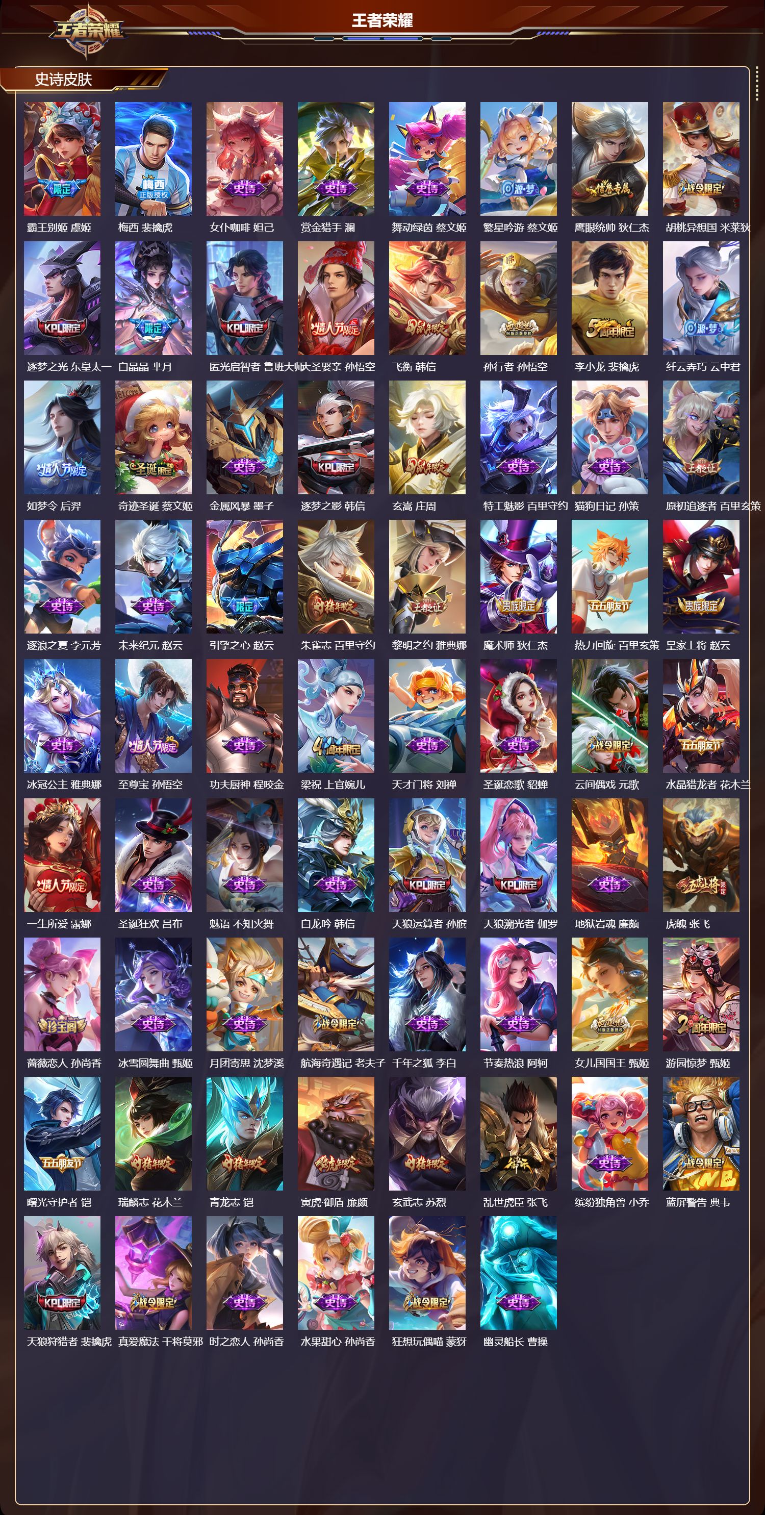 WZQM3479165王者荣耀账号详情图4